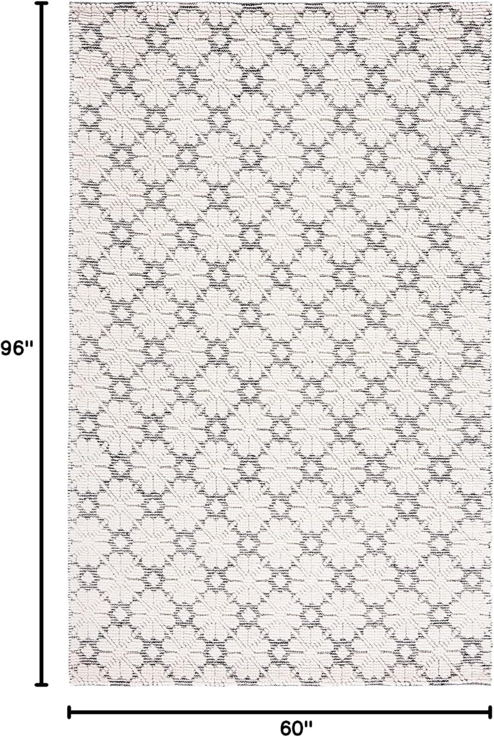 image:imageMartha Stewart x SAFAVIEH Area Rug Collection 4 x 6 Ivory Handmade Wool Ideal for Living Room Foyer Bedroom Accent Space MSR3503AIvoryBlack