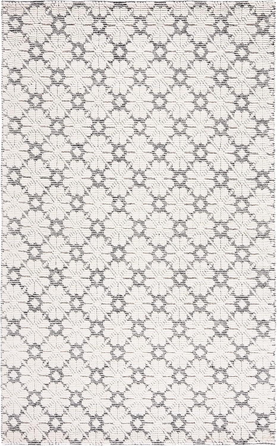 image:imageMartha Stewart x SAFAVIEH Area Rug Collection 4 x 6 Ivory Handmade Wool Ideal for Living Room Foyer Bedroom Accent Space MSR3503AIvoryBlack