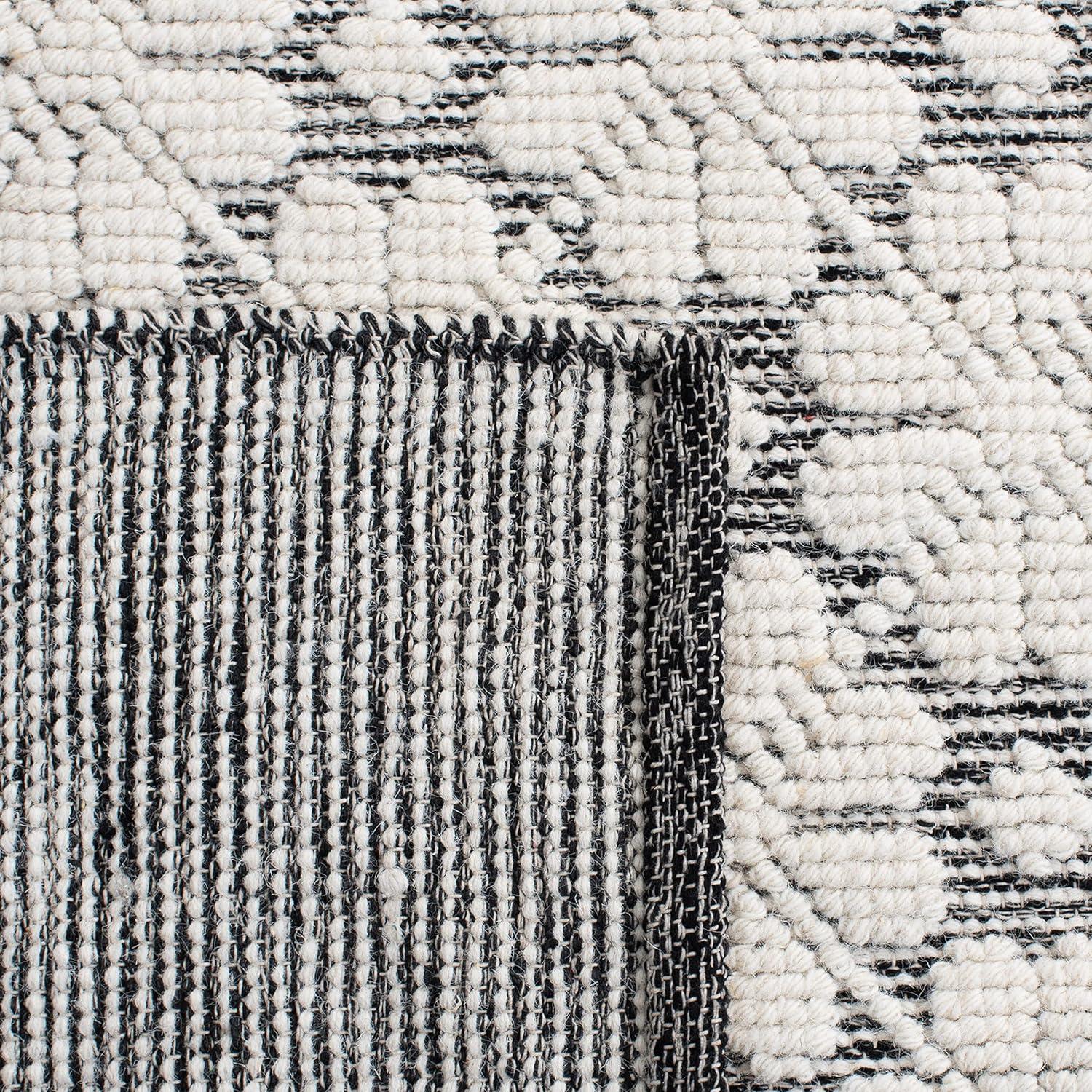 image:imageMartha Stewart x SAFAVIEH Area Rug Collection 4 x 6 Ivory Handmade Wool Ideal for Living Room Foyer Bedroom Accent Space MSR3503AIvoryBlack
