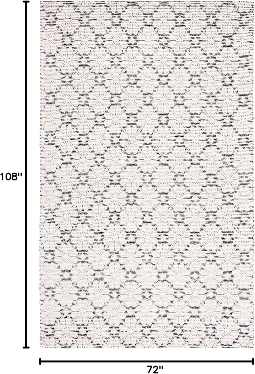 image:imageMartha Stewart x SAFAVIEH Area Rug Collection 4 x 6 Ivory Handmade Wool Ideal for Living Room Foyer Bedroom Accent Space MSR3503AIvoryBlack
