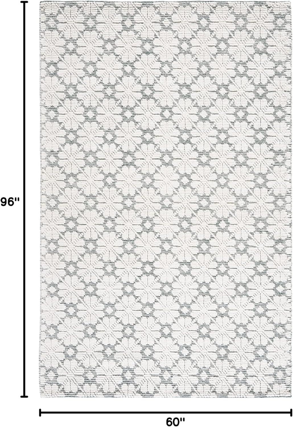 image:imageMartha Stewart x SAFAVIEH Area Rug Collection 4 x 6 Ivory Handmade Wool Ideal for Living Room Foyer Bedroom Accent Space MSR3503AIvoryGreen
