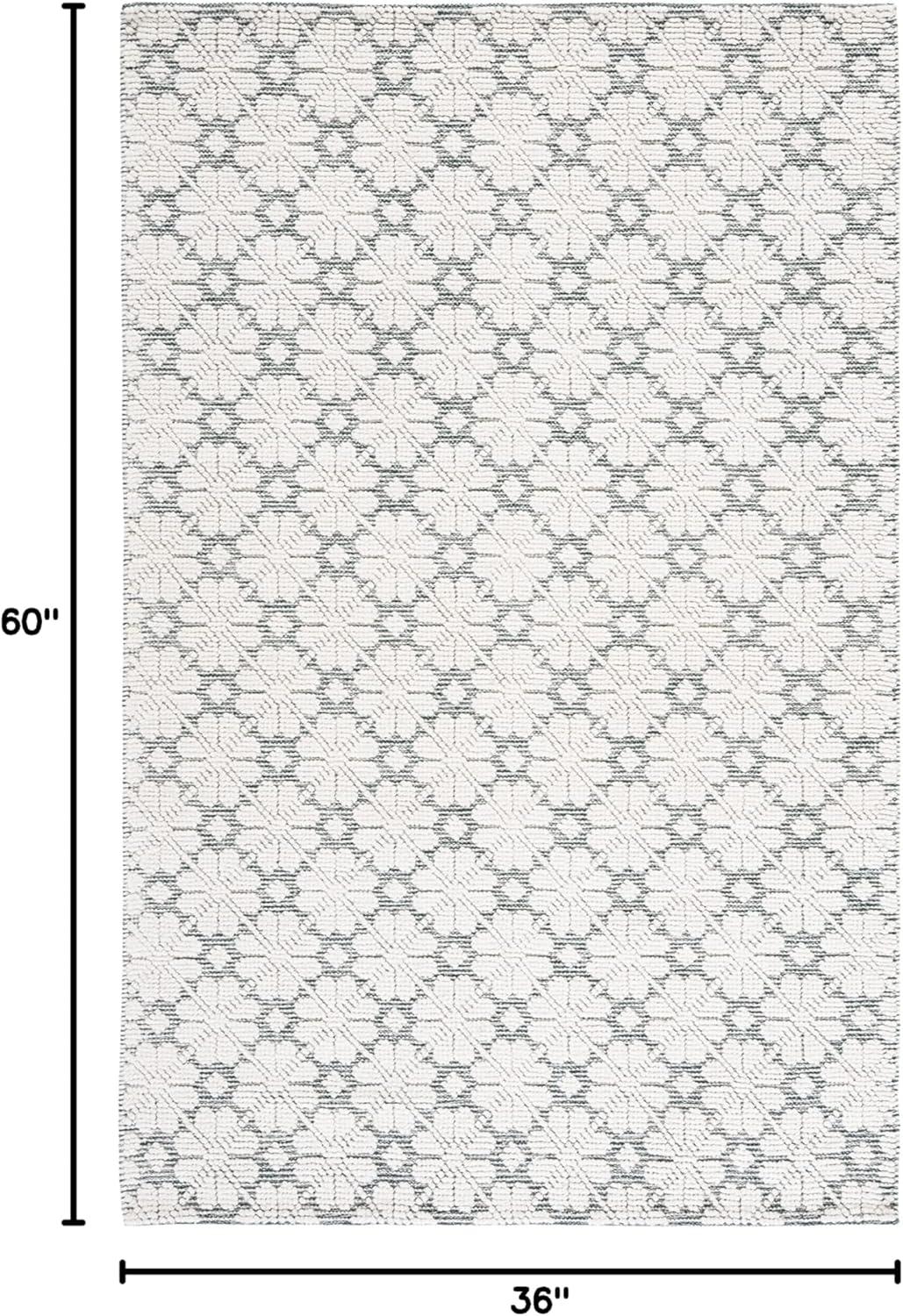 image:imageMartha Stewart x SAFAVIEH Area Rug Collection 4 x 6 Ivory Handmade Wool Ideal for Living Room Foyer Bedroom Accent Space MSR3503AIvoryGreen