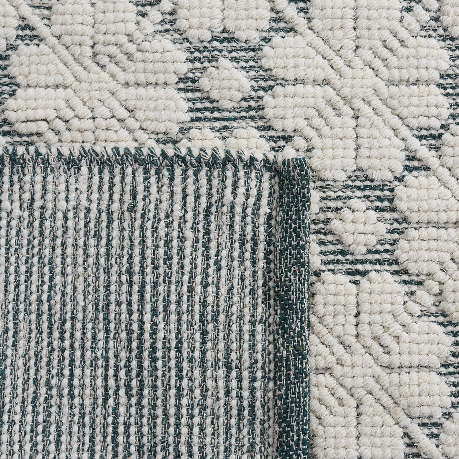 image:imageMartha Stewart x SAFAVIEH Area Rug Collection 4 x 6 Ivory Handmade Wool Ideal for Living Room Foyer Bedroom Accent Space MSR3503AIvoryGreen