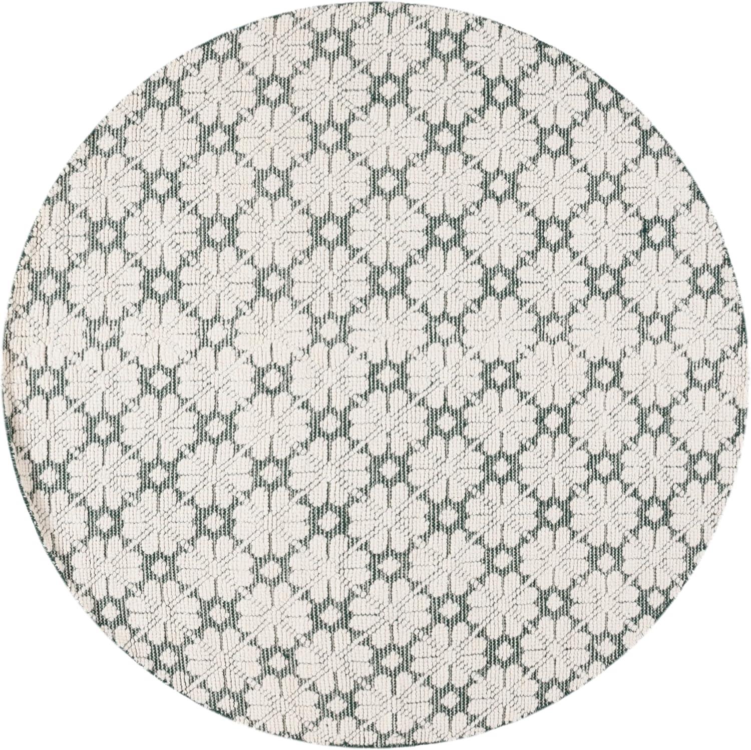 image:imageMartha Stewart x SAFAVIEH Area Rug Collection 4 x 6 Ivory Handmade Wool Ideal for Living Room Foyer Bedroom Accent Space MSR3503AIvoryGreen