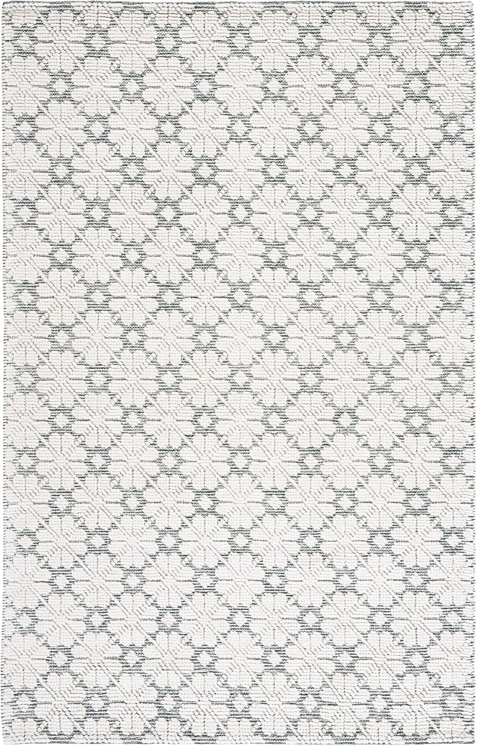 image:imageMartha Stewart x SAFAVIEH Area Rug Collection 4 x 6 Ivory Handmade Wool Ideal for Living Room Foyer Bedroom Accent Space MSR3503AIvoryGreen