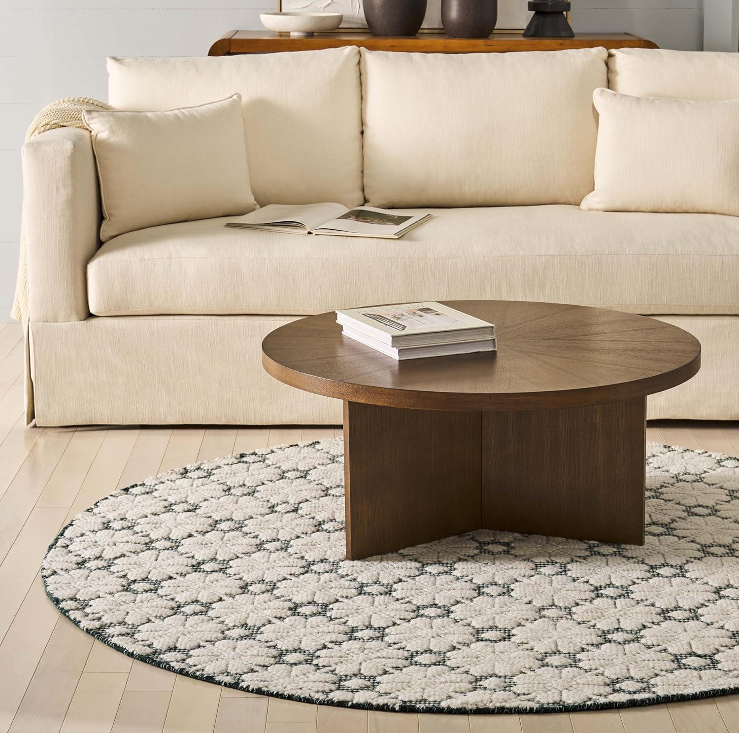 image:imageMartha Stewart x SAFAVIEH Area Rug Collection 4 x 6 Ivory Handmade Wool Ideal for Living Room Foyer Bedroom Accent Space MSR3503AIvoryGreen