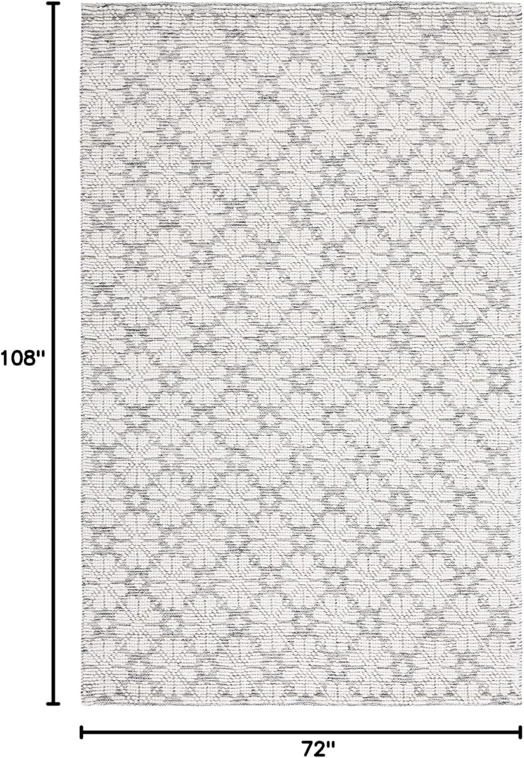 image:imageMartha Stewart x SAFAVIEH Area Rug Collection 4 x 6 Ivory Handmade Wool Ideal for Living Room Foyer Bedroom Accent Space MSR3503AIvoryGrey