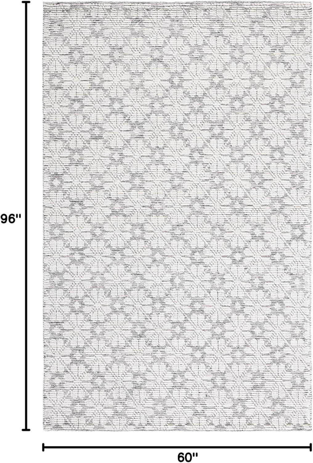 image:imageMartha Stewart x SAFAVIEH Area Rug Collection 4 x 6 Ivory Handmade Wool Ideal for Living Room Foyer Bedroom Accent Space MSR3503AIvoryGrey