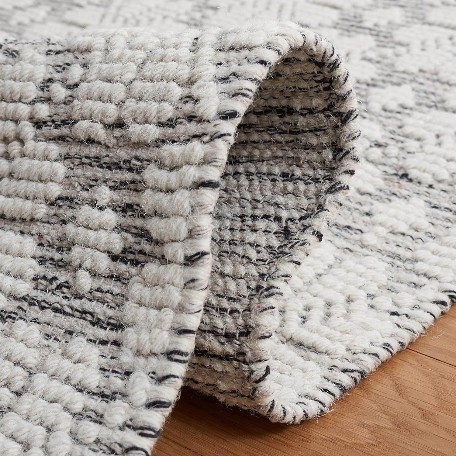image:imageMartha Stewart x SAFAVIEH Area Rug Collection 4 x 6 Ivory Handmade Wool Ideal for Living Room Foyer Bedroom Accent Space MSR3503AIvoryGrey