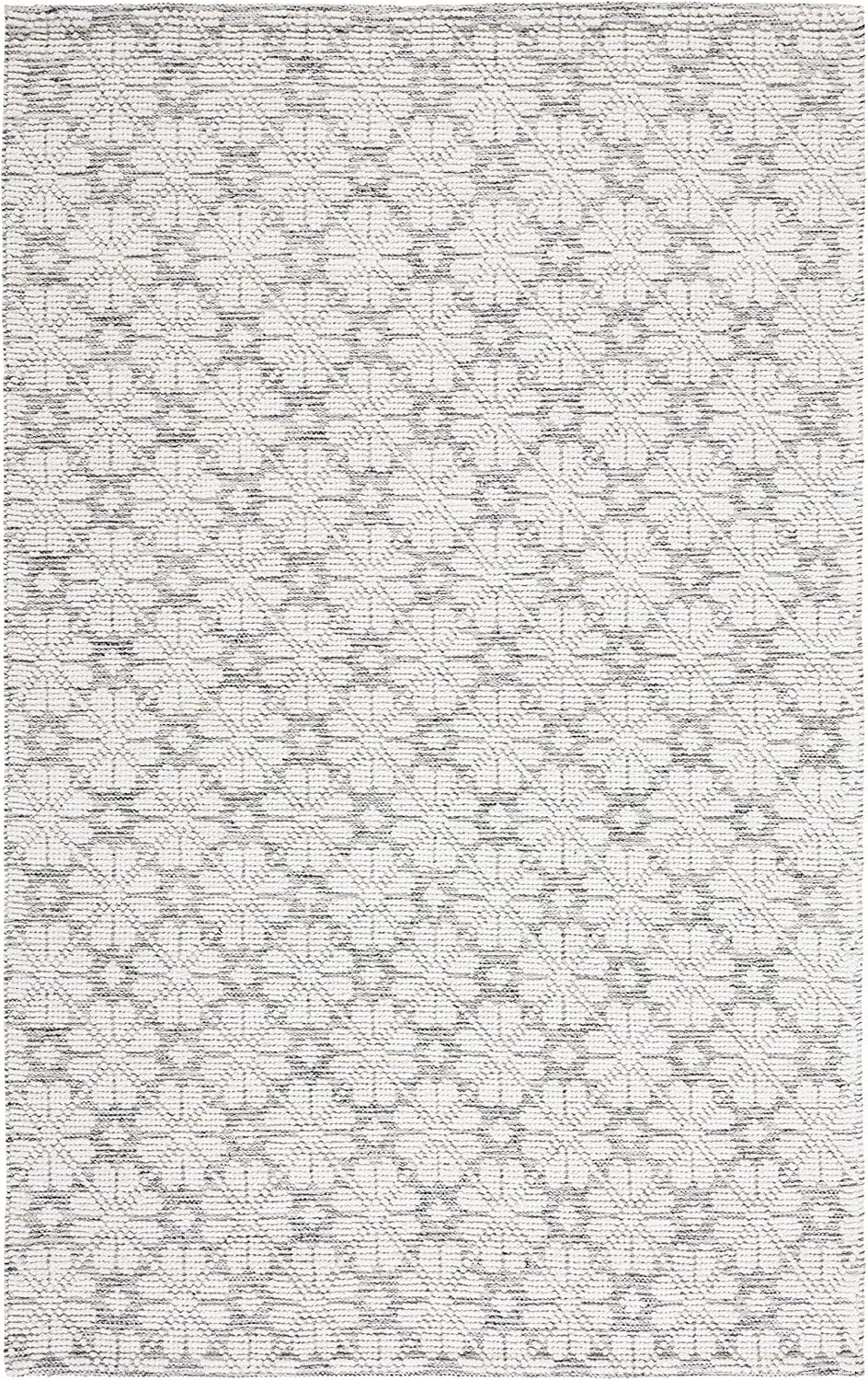 image:imageMartha Stewart x SAFAVIEH Area Rug Collection 4 x 6 Ivory Handmade Wool Ideal for Living Room Foyer Bedroom Accent Space MSR3503AIvoryGrey