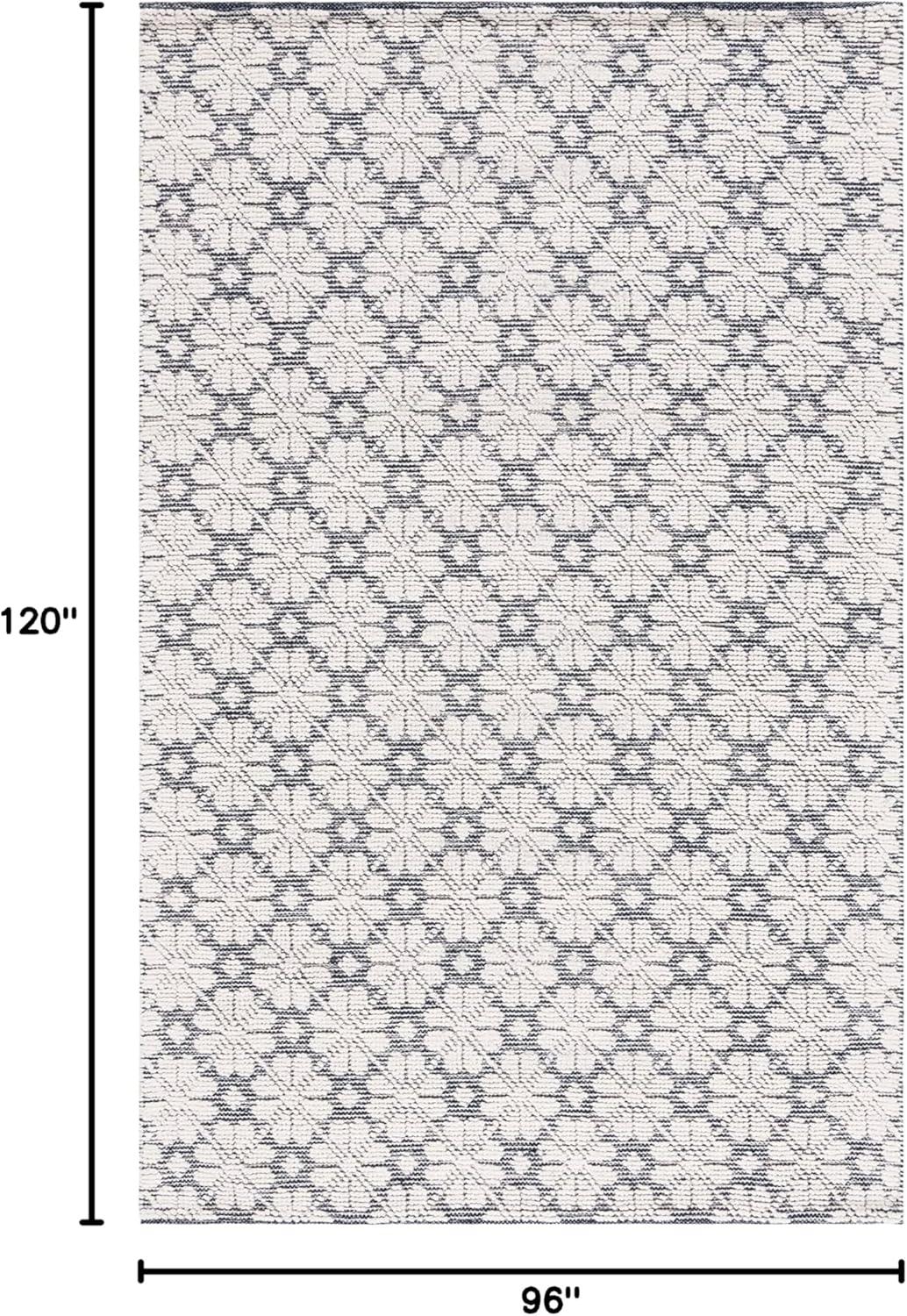 image:imageMartha Stewart x SAFAVIEH Area Rug Collection 4 x 6 Ivory Handmade Wool Ideal for Living Room Foyer Bedroom Accent Space MSR3503AIvoryNavy
