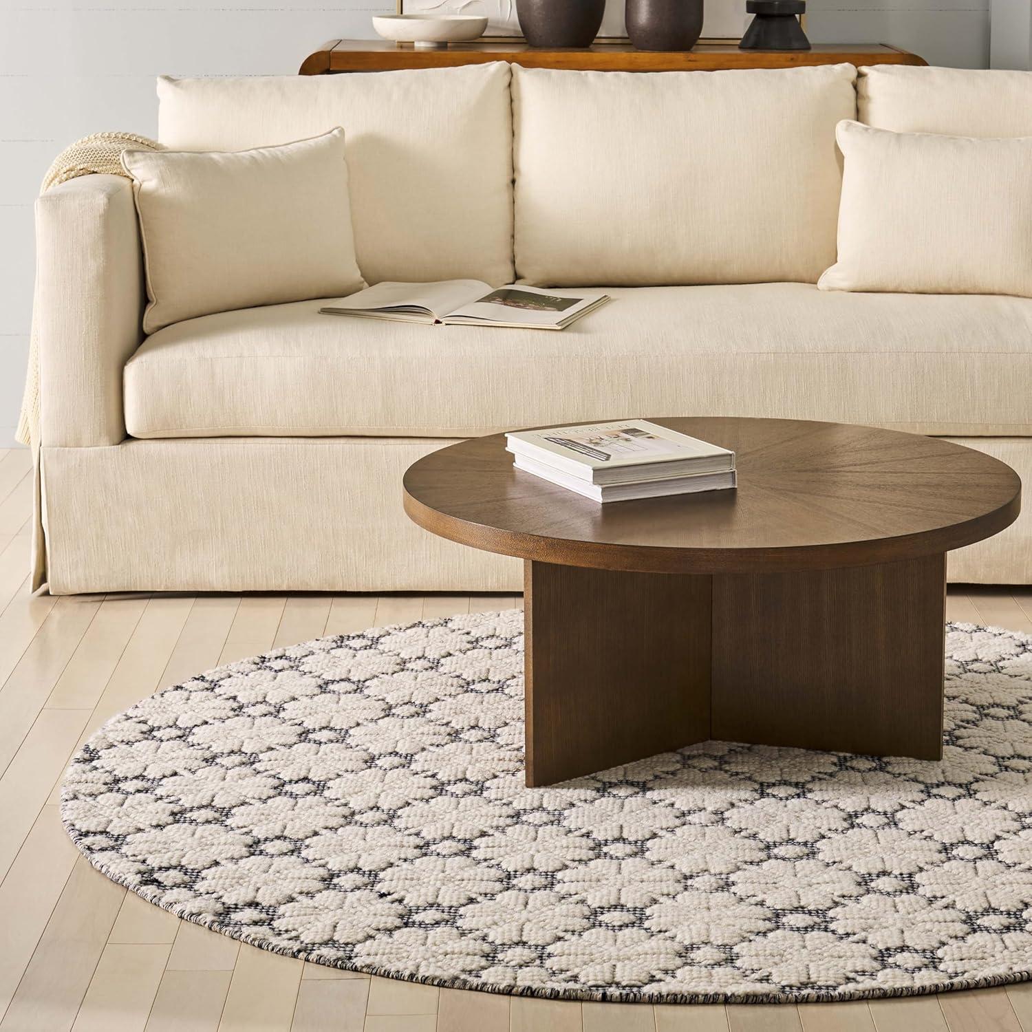 image:imageMartha Stewart x SAFAVIEH Area Rug Collection 4 x 6 Ivory Handmade Wool Ideal for Living Room Foyer Bedroom Accent Space MSR3503AIvoryNavy