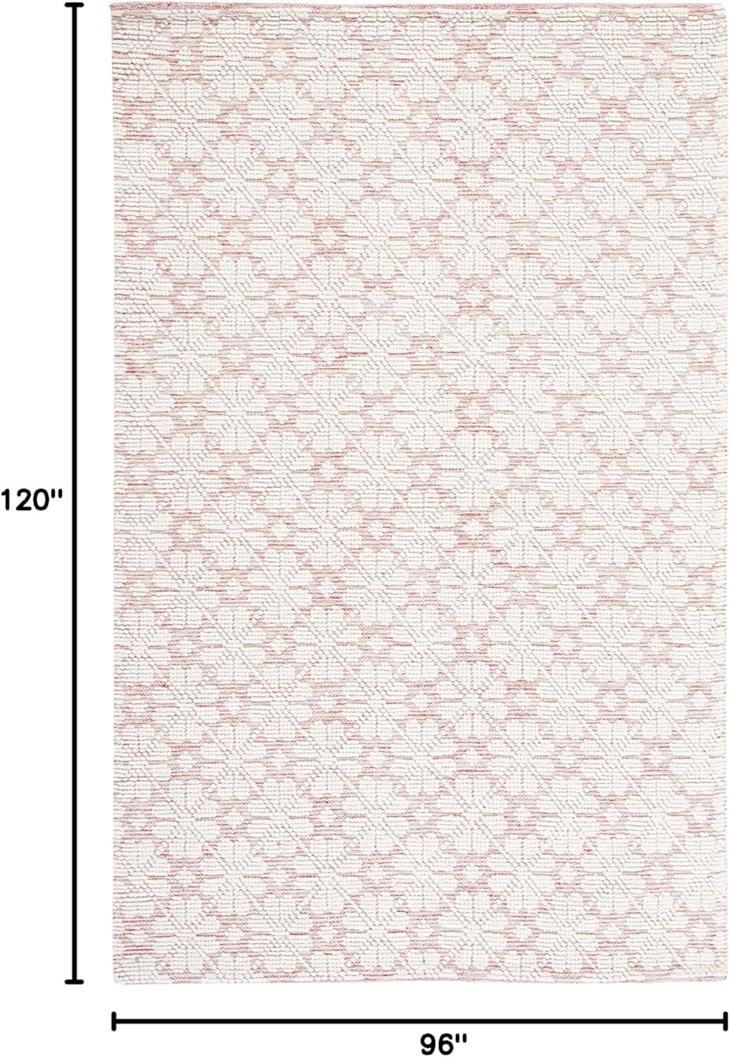 image:imageMartha Stewart x SAFAVIEH Area Rug Collection 4 x 6 Ivory Handmade Wool Ideal for Living Room Foyer Bedroom Accent Space MSR3503AIvoryRed