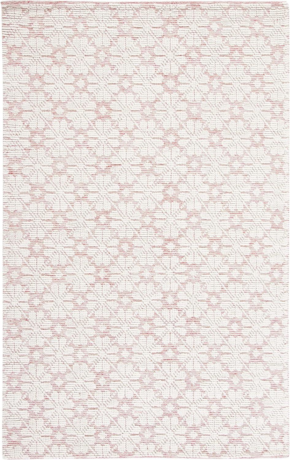 image:imageMartha Stewart x SAFAVIEH Area Rug Collection 4 x 6 Ivory Handmade Wool Ideal for Living Room Foyer Bedroom Accent Space MSR3503AIvoryRed