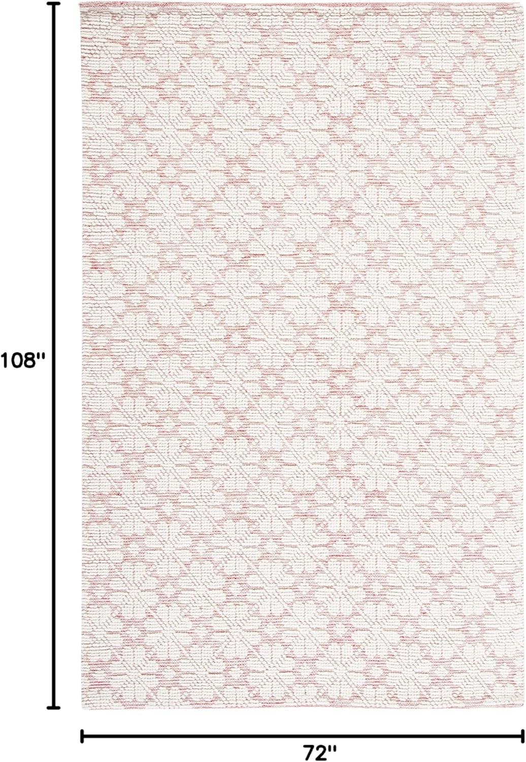 image:imageMartha Stewart x SAFAVIEH Area Rug Collection 4 x 6 Ivory Handmade Wool Ideal for Living Room Foyer Bedroom Accent Space MSR3503AIvoryRed