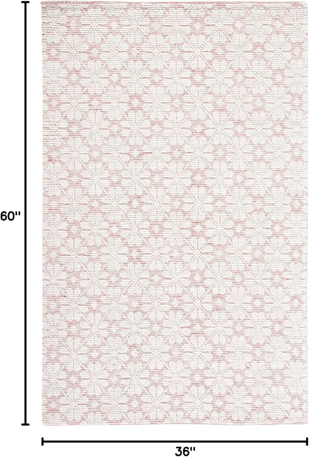 image:imageMartha Stewart x SAFAVIEH Area Rug Collection 4 x 6 Ivory Handmade Wool Ideal for Living Room Foyer Bedroom Accent Space MSR3503AIvoryRed