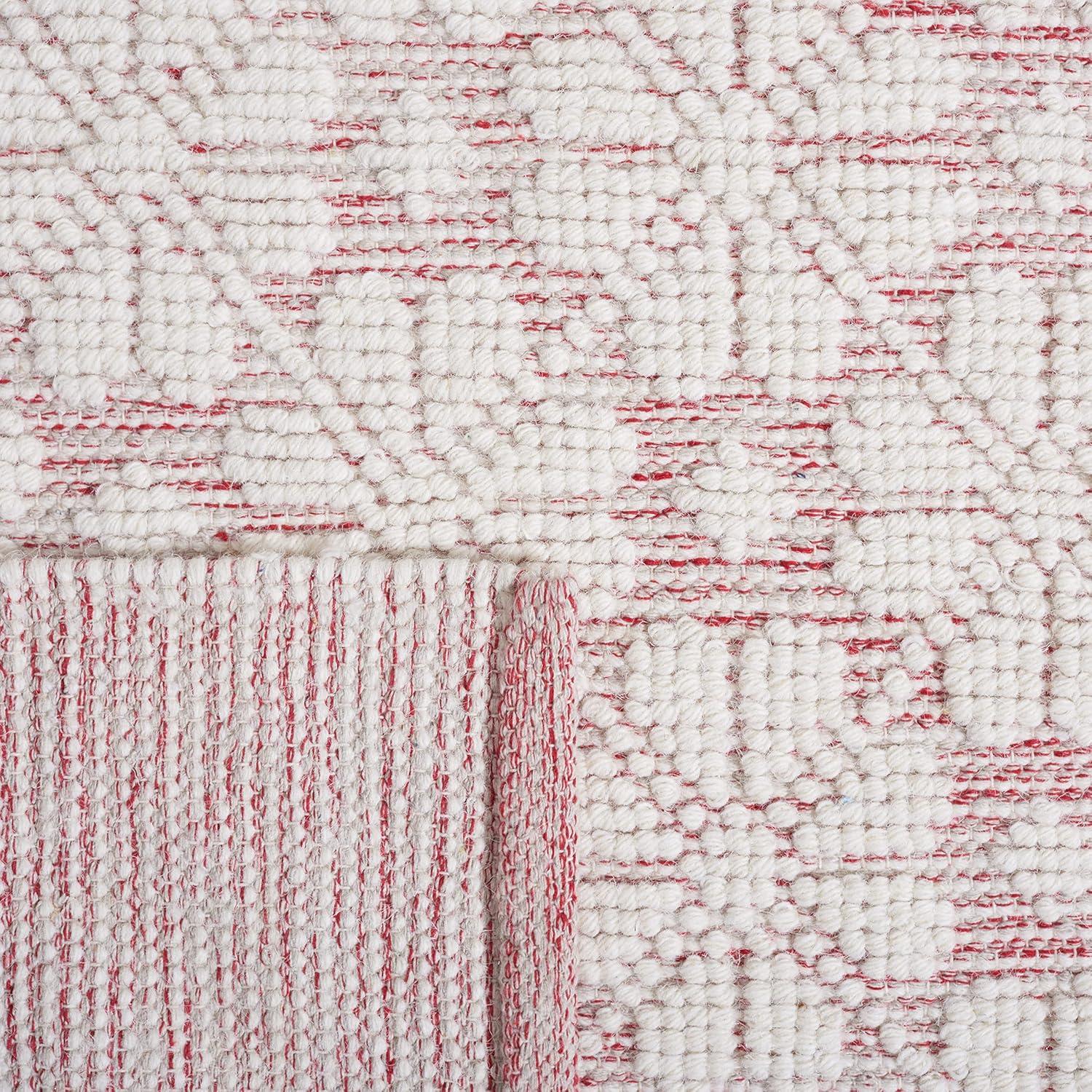image:imageMartha Stewart x SAFAVIEH Area Rug Collection 4 x 6 Ivory Handmade Wool Ideal for Living Room Foyer Bedroom Accent Space MSR3503AIvoryRed