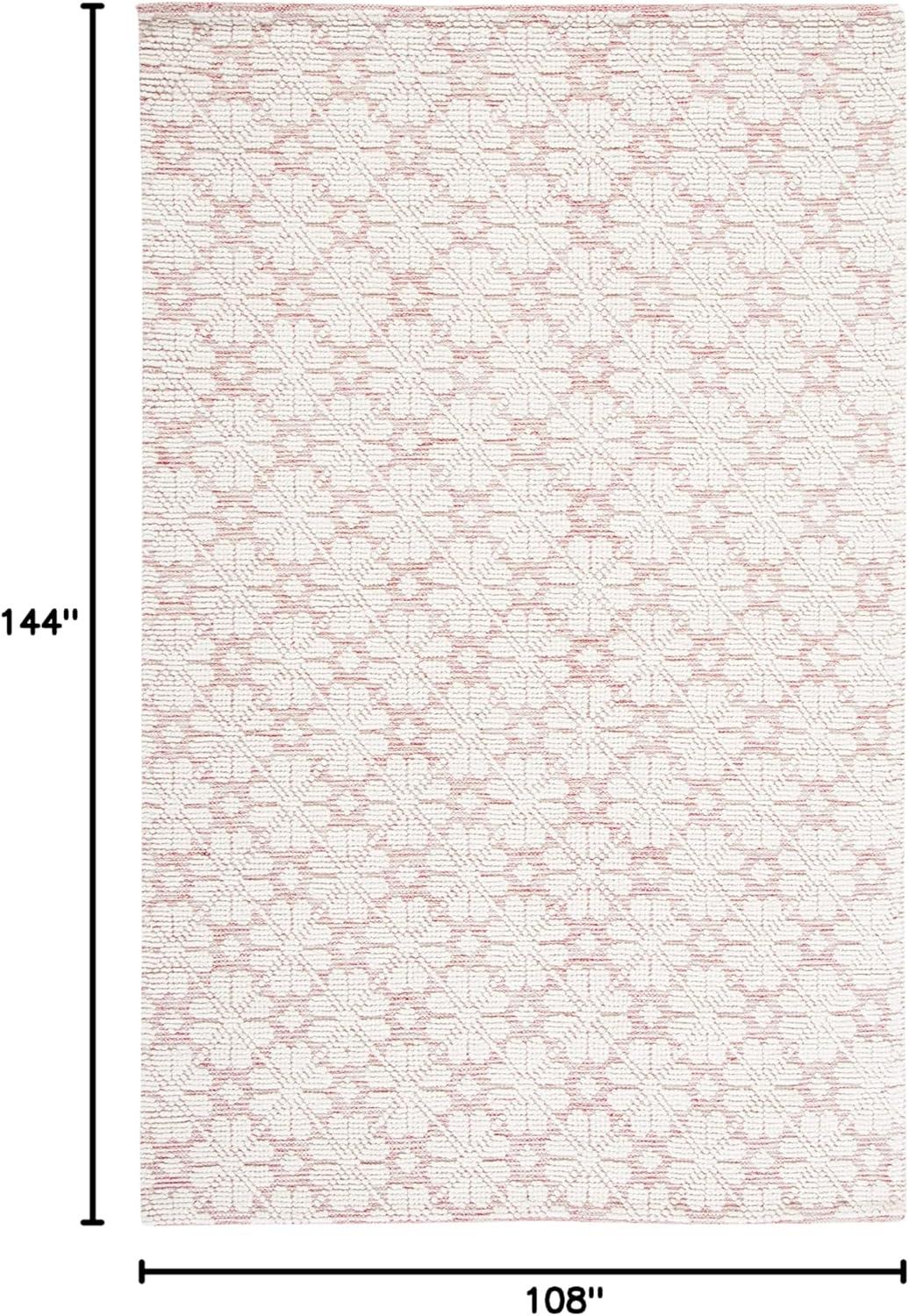 image:imageMartha Stewart x SAFAVIEH Area Rug Collection 4 x 6 Ivory Handmade Wool Ideal for Living Room Foyer Bedroom Accent Space MSR3503AIvoryRed
