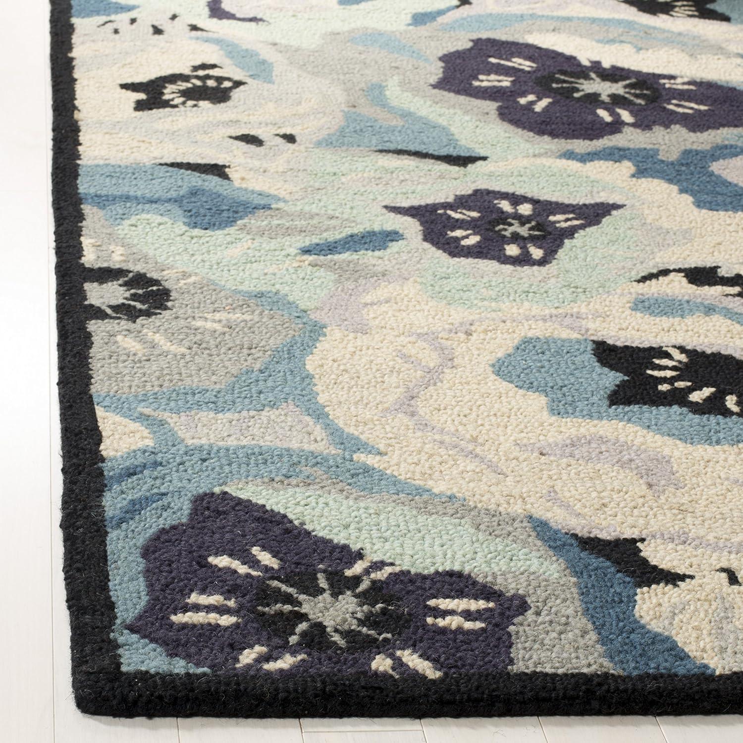 image:imageMartha Stewart x SAFAVIEH Area Rug Collection 4 x 6 Red Handmade Wool Ideal for Living Room Foyer Bedroom Accent Space MSR4872ABlue