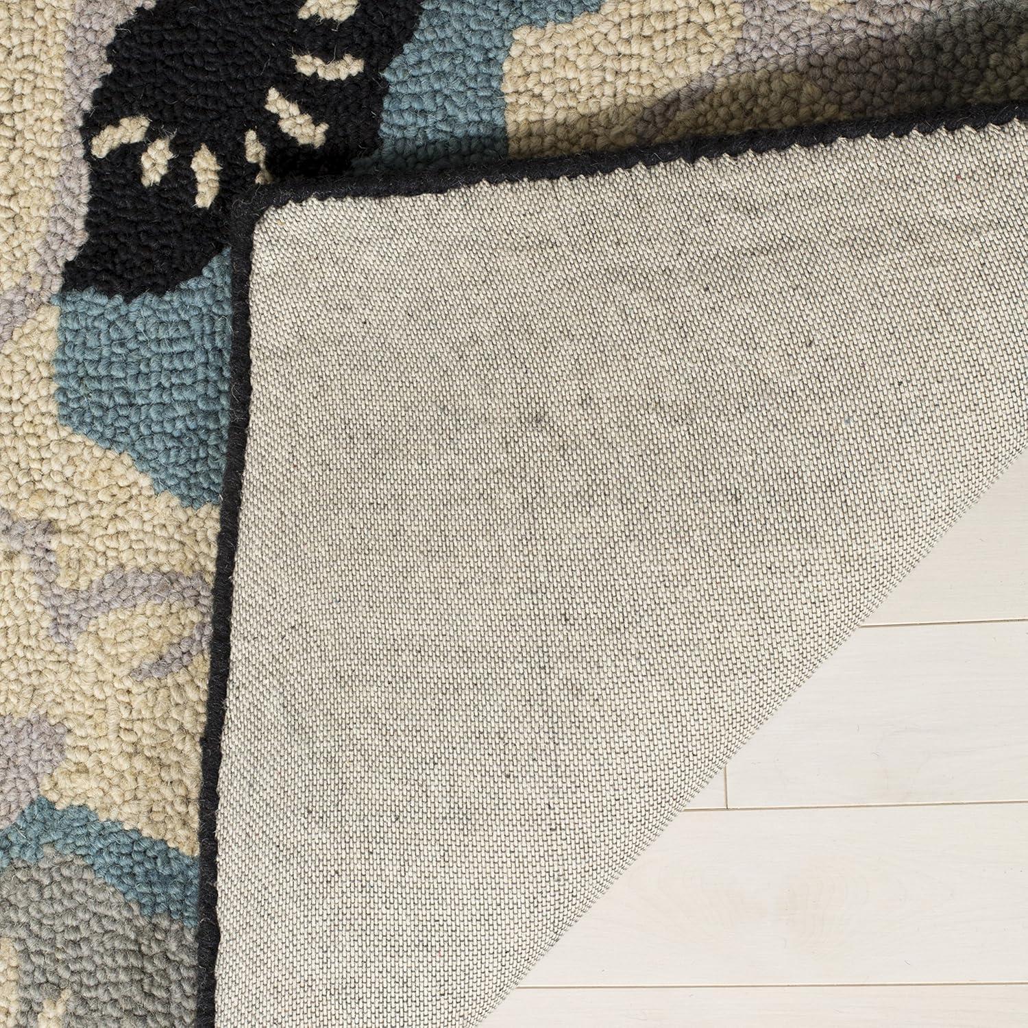 image:imageMartha Stewart x SAFAVIEH Area Rug Collection 4 x 6 Red Handmade Wool Ideal for Living Room Foyer Bedroom Accent Space MSR4872ABlue