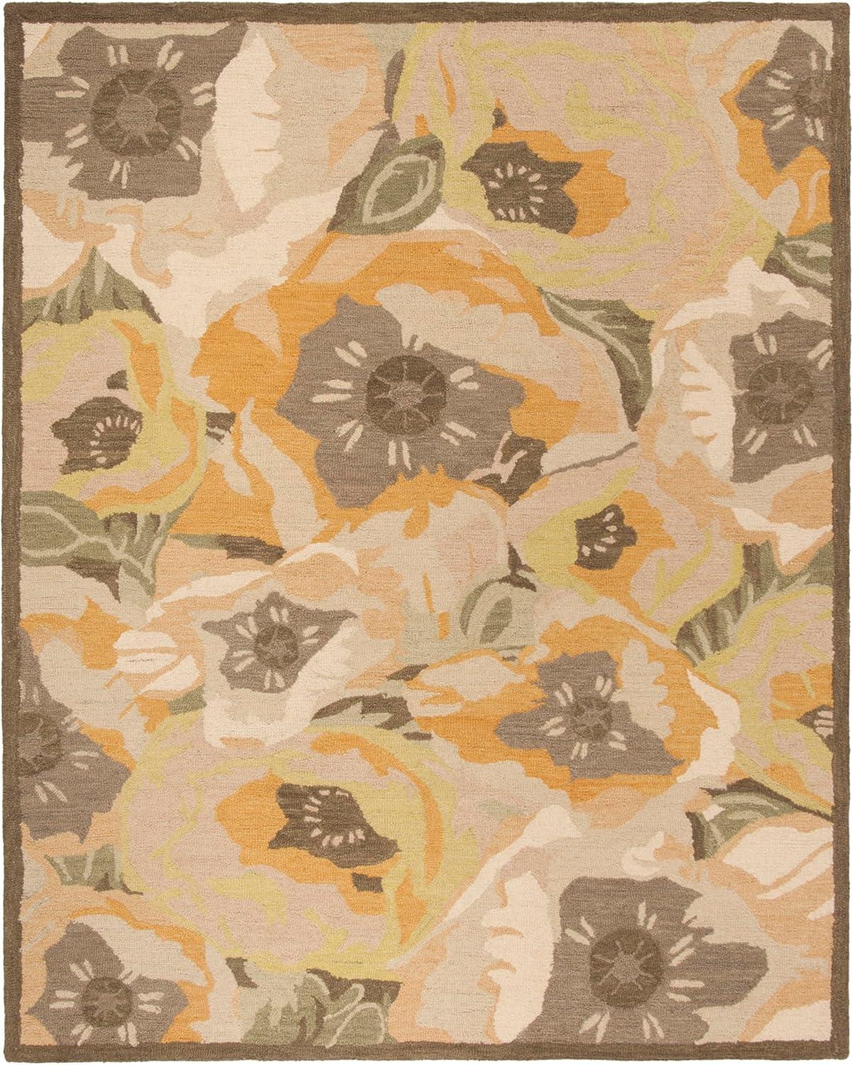 image:imageMartha Stewart x SAFAVIEH Area Rug Collection 4 x 6 Red Handmade Wool Ideal for Living Room Foyer Bedroom Accent Space MSR4872AGold