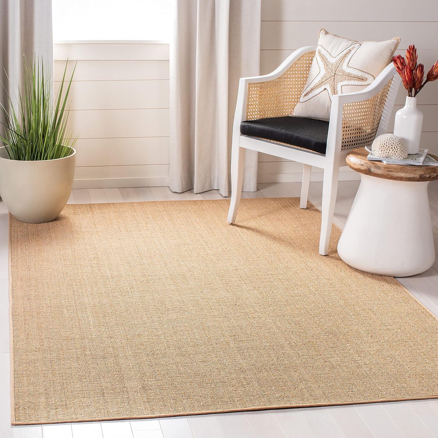image:imageMartha Stewart x SAFAVIEH Area Rug Collection 4 x 6 Red Sisal amp Jute Farmhouse Style Ideal for Living Room Foyer Bedroom Accent Space MSR9501QBeige