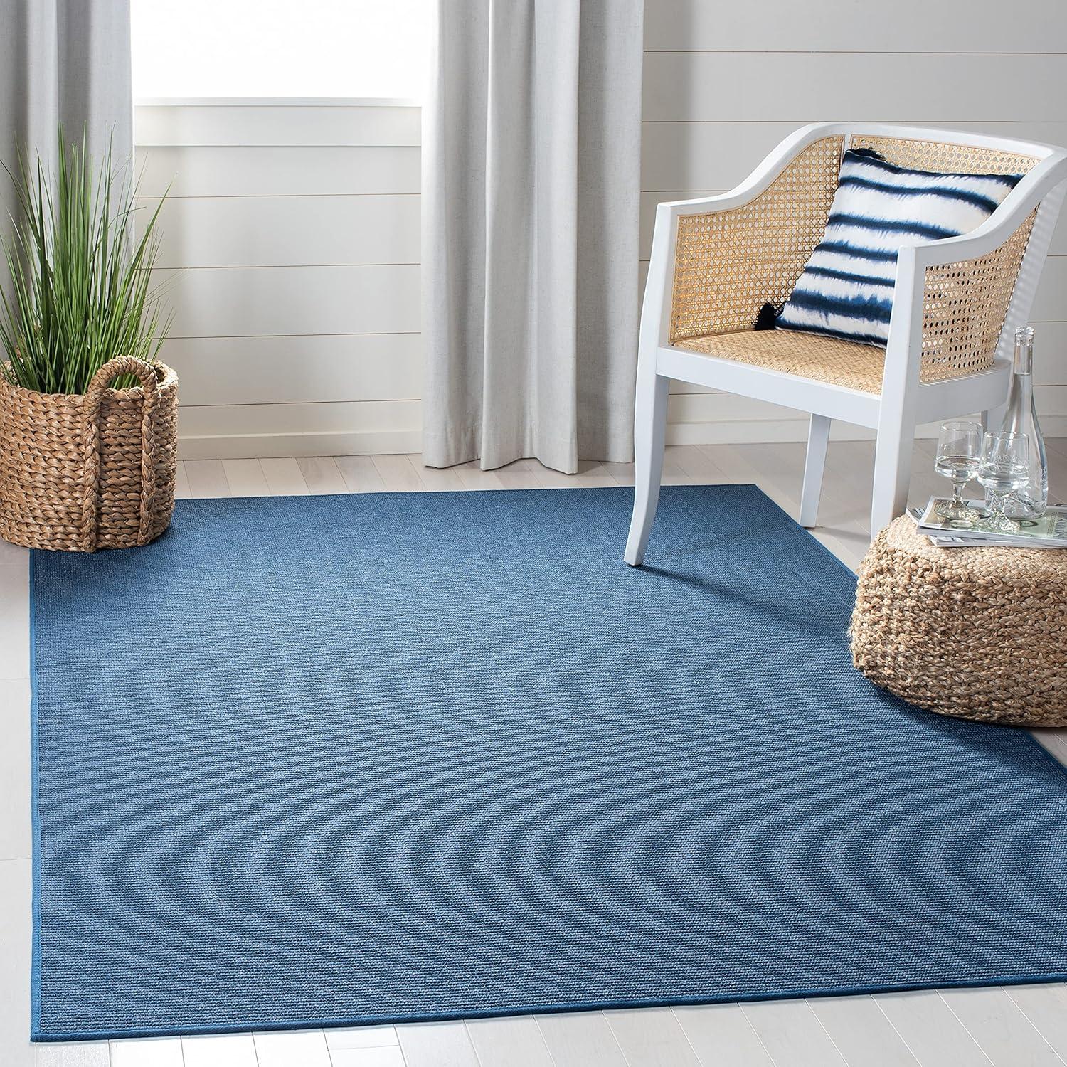 image:imageMartha Stewart x SAFAVIEH Area Rug Collection 4 x 6 Red Sisal amp Jute Farmhouse Style Ideal for Living Room Foyer Bedroom Accent Space MSR9501QBlue