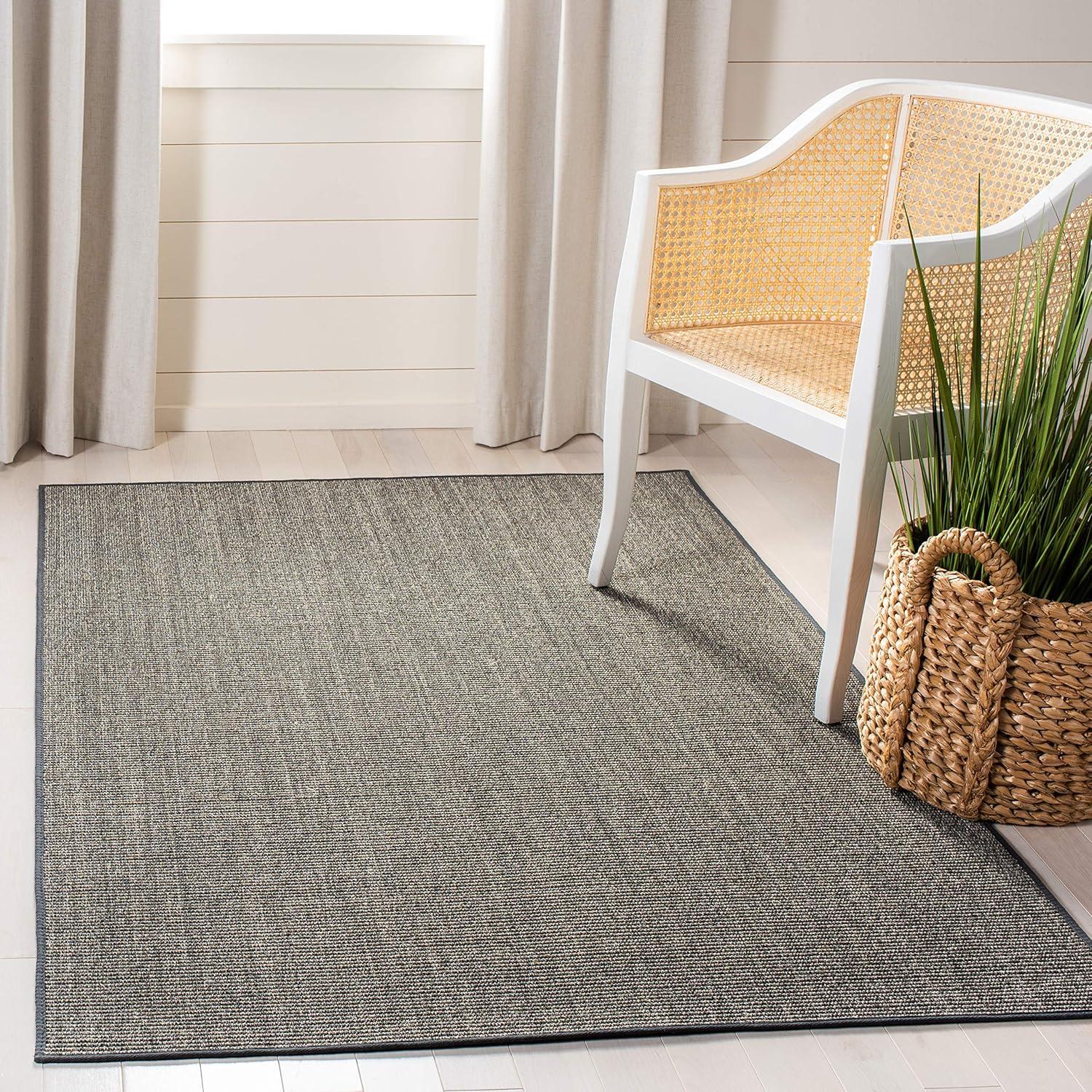 image:imageMartha Stewart x SAFAVIEH Area Rug Collection 4 x 6 Red Sisal amp Jute Farmhouse Style Ideal for Living Room Foyer Bedroom Accent Space MSR9501QCharcoal