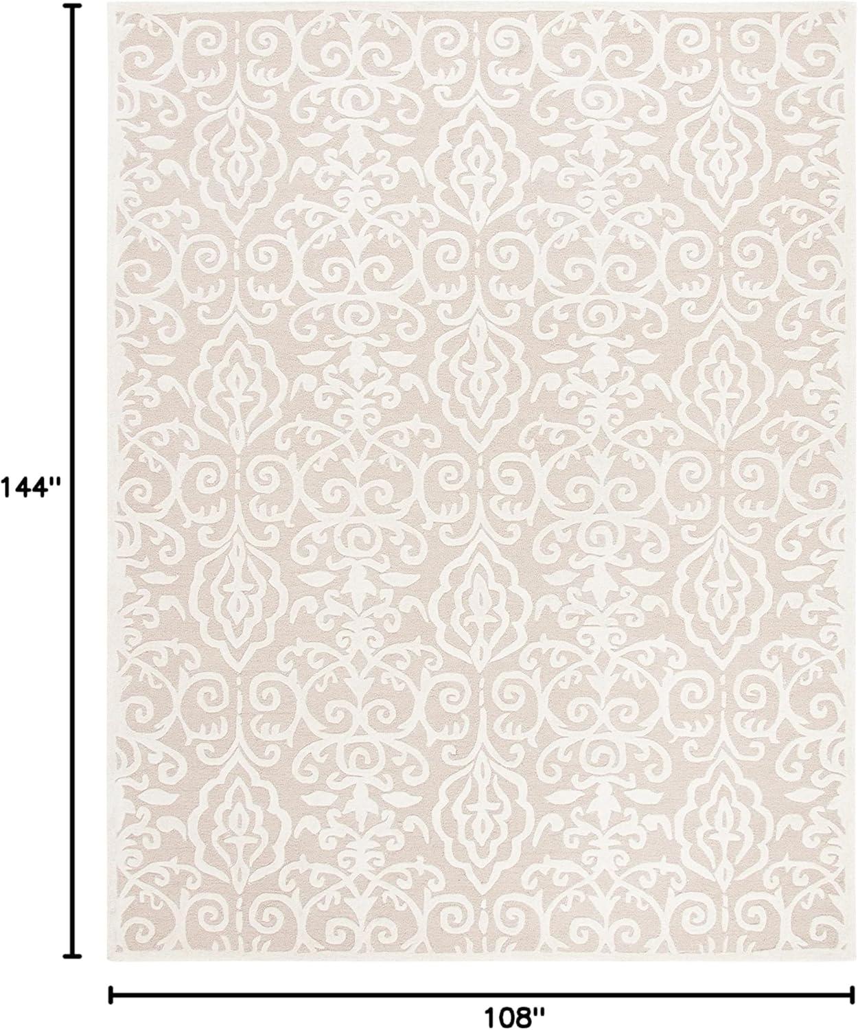 image:imageMartha Stewart x SAFAVIEH Area Rug Collection 4 x 6 Whetstone Grey Handmade Wool Marais Scroll Design Ideal for Living Room Foyer Bedroom Accent Space MSR4324AFledgling