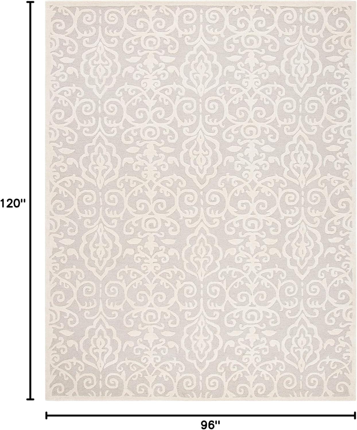 image:imageMartha Stewart x SAFAVIEH Area Rug Collection 4 x 6 Whetstone Grey Handmade Wool Marais Scroll Design Ideal for Living Room Foyer Bedroom Accent Space MSR4324AWhetstone Grey