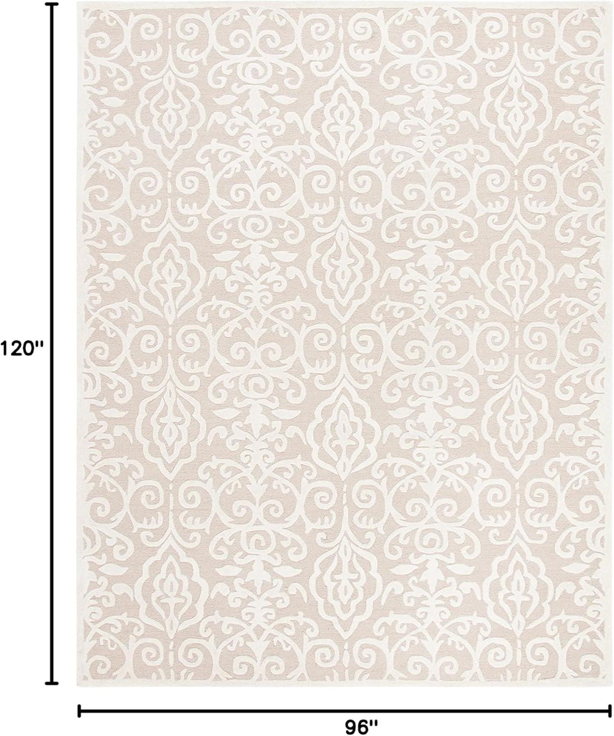 image:imageMartha Stewart x SAFAVIEH Area Rug Collection 4 x 6 Whetstone Grey Handmade Wool Marais Scroll Design Ideal for Living Room Foyer Bedroom Accent Space MSR4324AFledgling