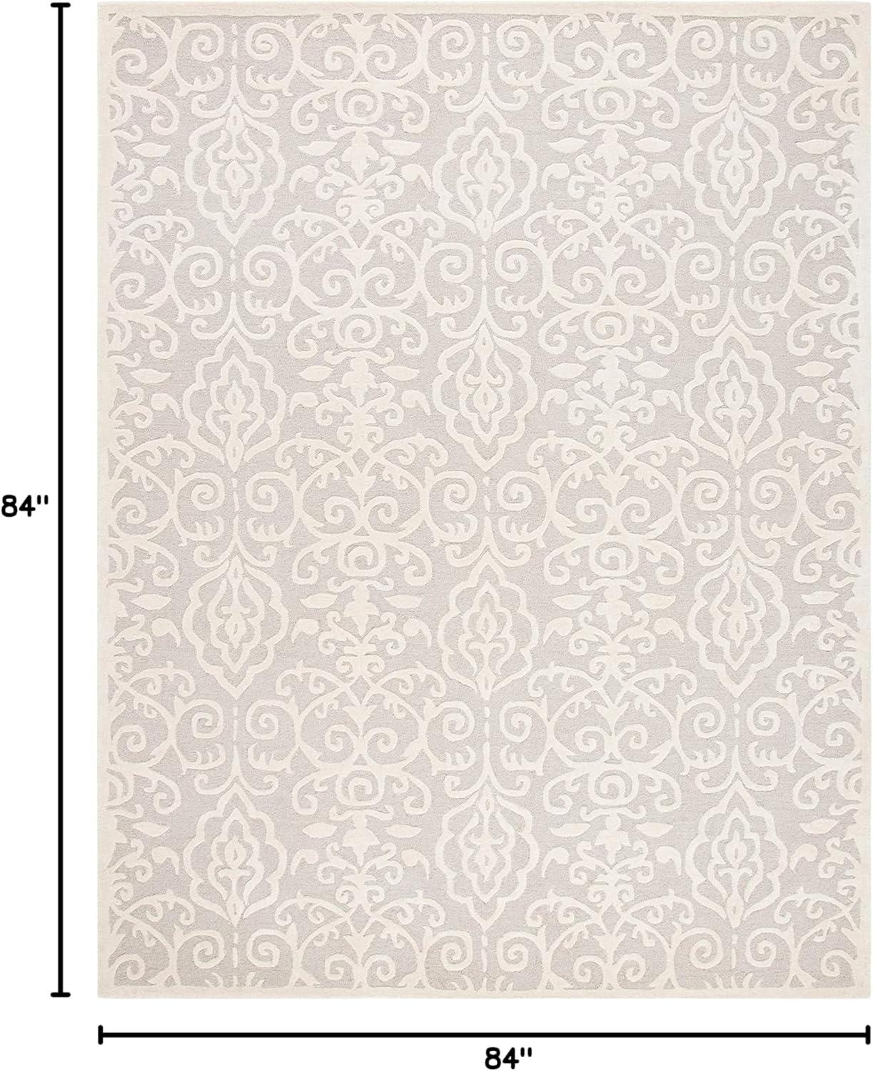 image:imageMartha Stewart x SAFAVIEH Area Rug Collection 4 x 6 Whetstone Grey Handmade Wool Marais Scroll Design Ideal for Living Room Foyer Bedroom Accent Space MSR4324AWhetstone Grey