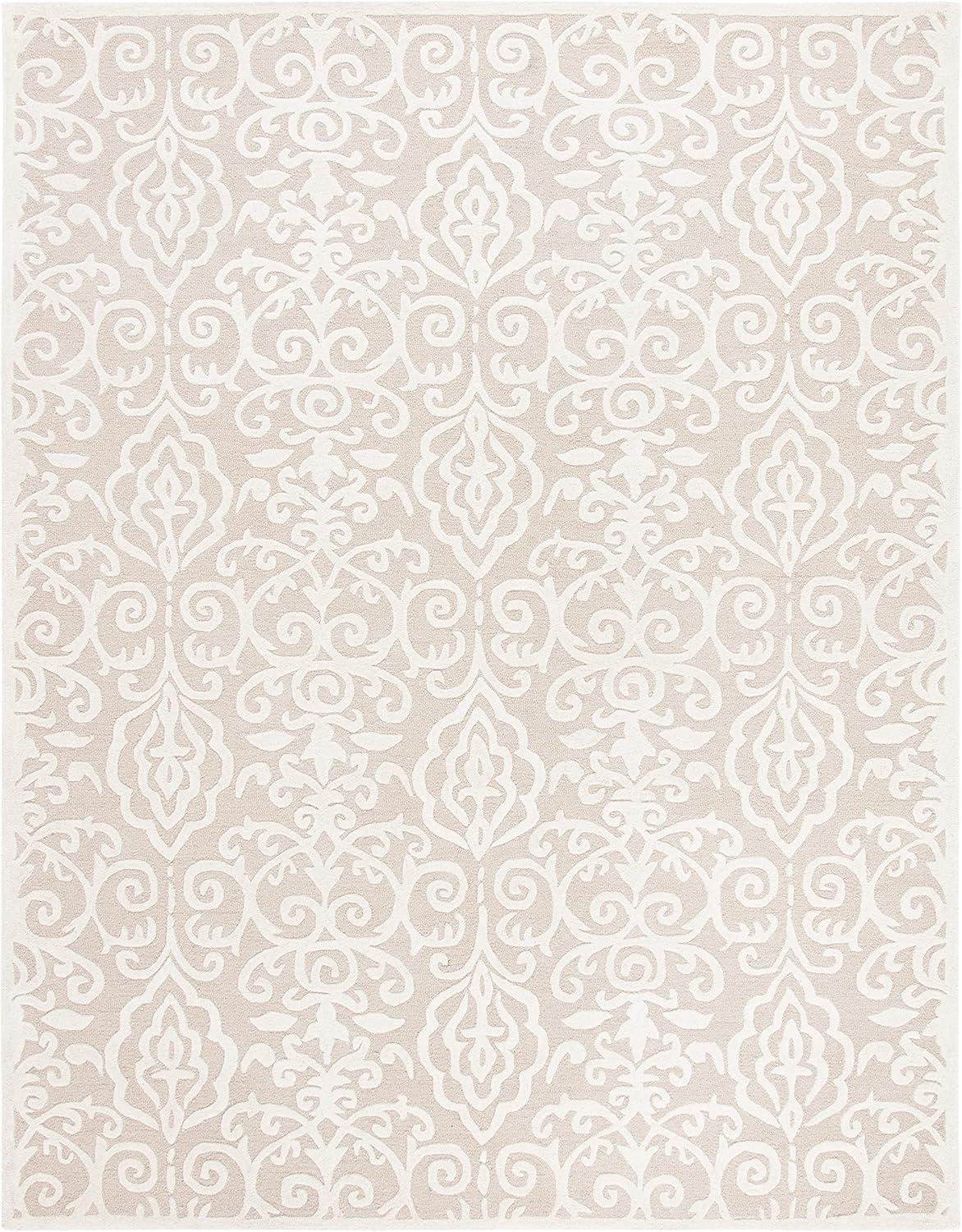 image:imageMartha Stewart x SAFAVIEH Area Rug Collection 4 x 6 Whetstone Grey Handmade Wool Marais Scroll Design Ideal for Living Room Foyer Bedroom Accent Space MSR4324AFledgling