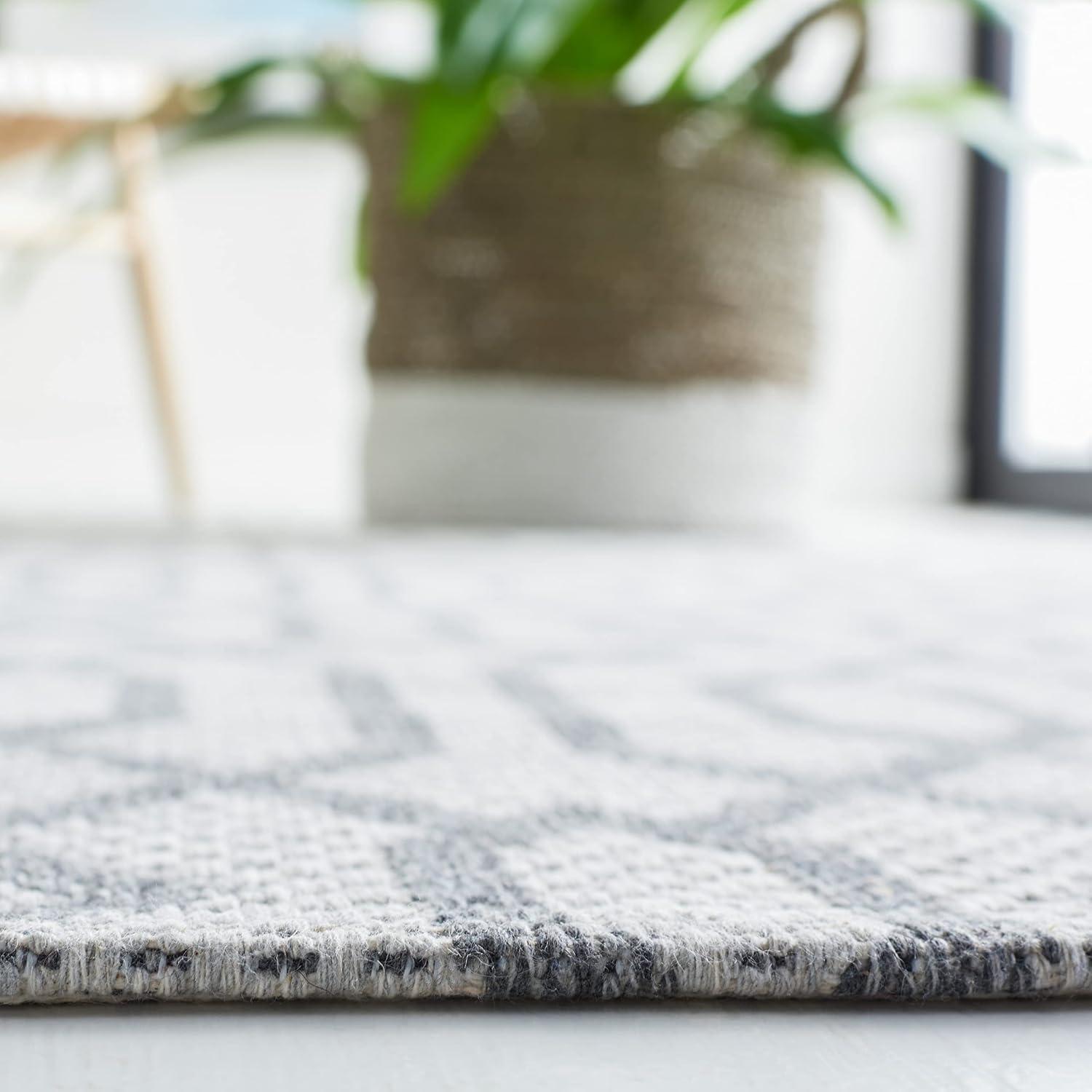 image:imageMartha Stewart x SAFAVIEH Area Rug Collection 5 x 7 Green amp Ivory Cotton Ideal for Living Room Bedroom Office Dining Space MSR421YBlueGrey