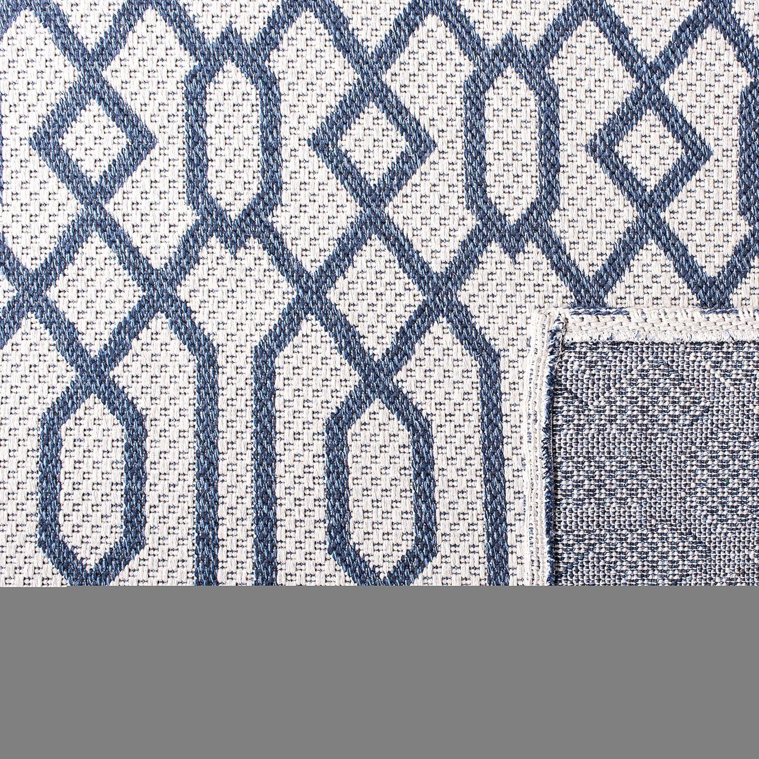 image:imageMartha Stewart x SAFAVIEH Area Rug Collection 5 x 7 Green amp Ivory Cotton Ideal for Living Room Bedroom Office Dining Space MSR421YBlueGrey