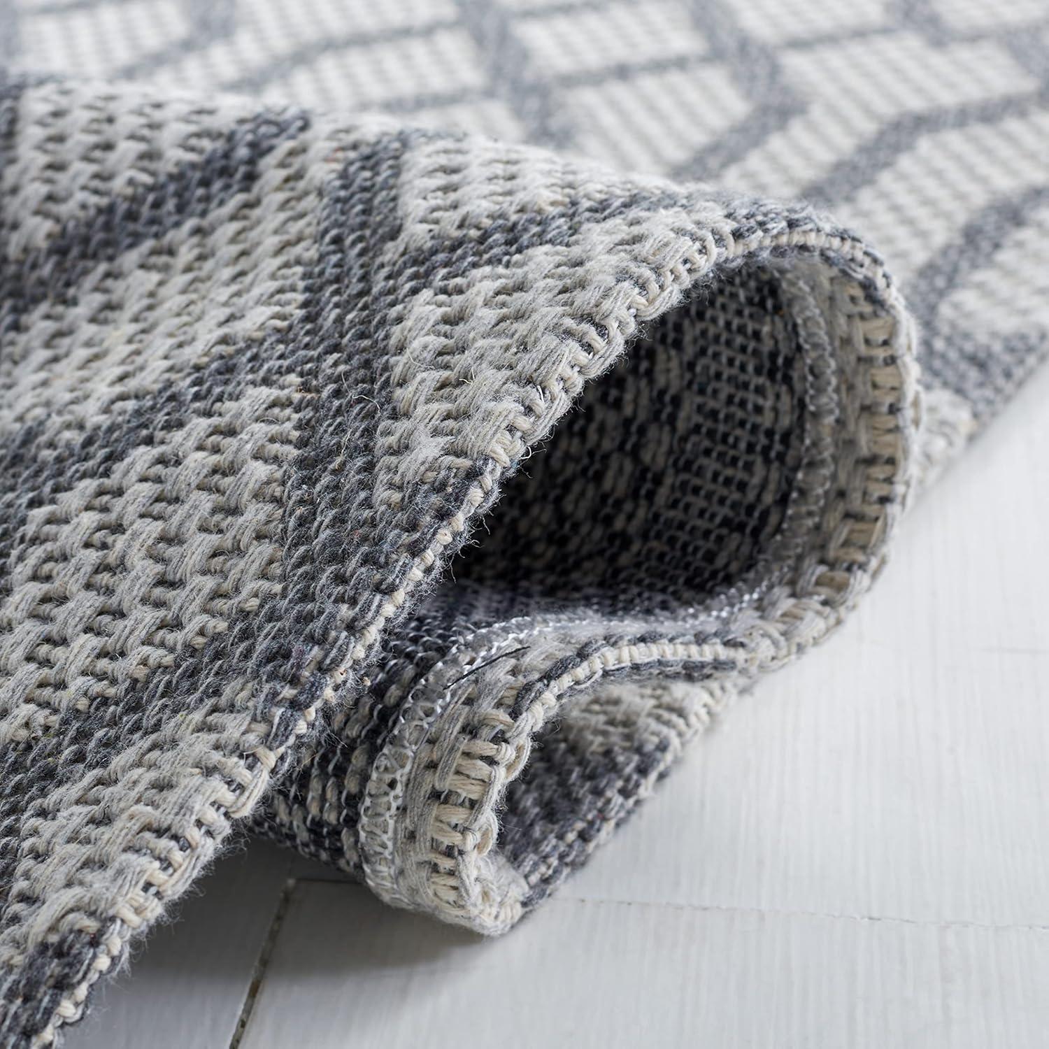 image:imageMartha Stewart x SAFAVIEH Area Rug Collection 5 x 7 Green amp Ivory Cotton Ideal for Living Room Bedroom Office Dining Space MSR421YBlueGrey