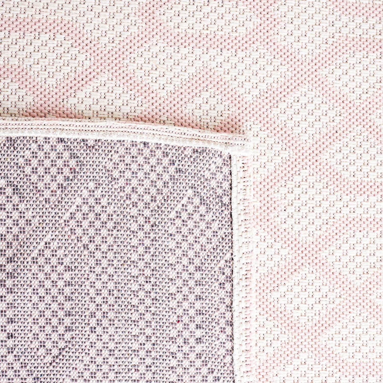image:imageMartha Stewart x SAFAVIEH Area Rug Collection 5 x 7 Green amp Ivory Cotton Ideal for Living Room Bedroom Office Dining Space MSR421YPinkIvory