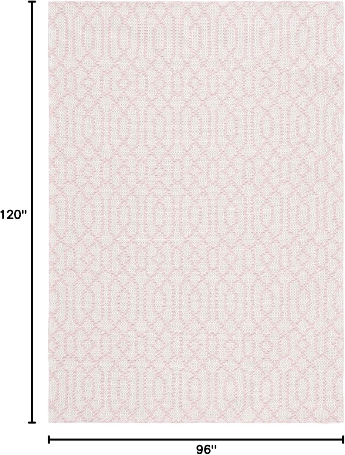 image:imageMartha Stewart x SAFAVIEH Area Rug Collection 5 x 7 Green amp Ivory Cotton Ideal for Living Room Bedroom Office Dining Space MSR421YPinkIvory