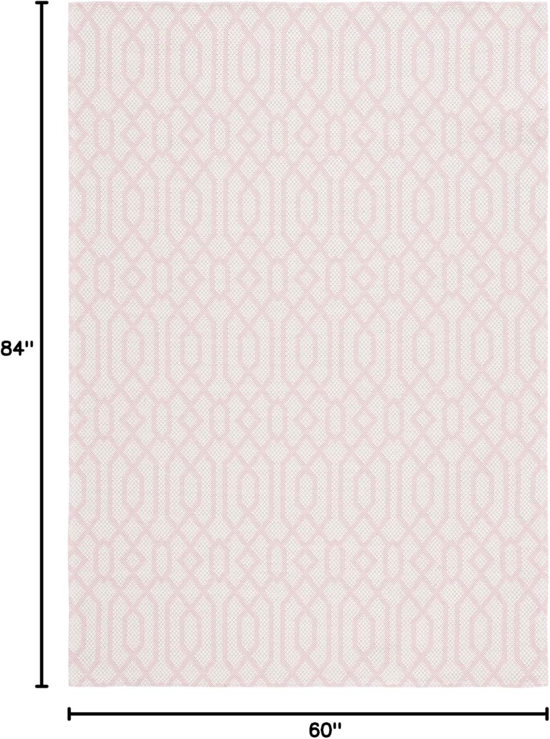 image:imageMartha Stewart x SAFAVIEH Area Rug Collection 5 x 7 Green amp Ivory Cotton Ideal for Living Room Bedroom Office Dining Space MSR421YPinkIvory