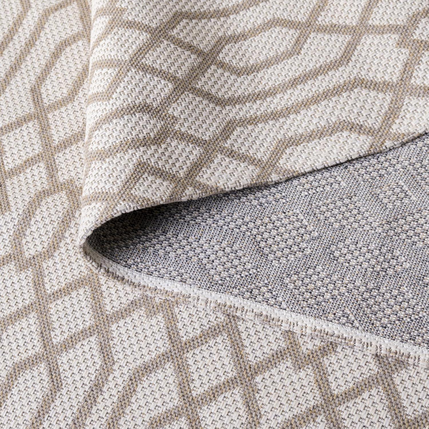 image:imageMartha Stewart x SAFAVIEH Area Rug Collection 5 x 7 Green amp Ivory Cotton Ideal for Living Room Bedroom Office Dining Space MSR421YTaupeCream