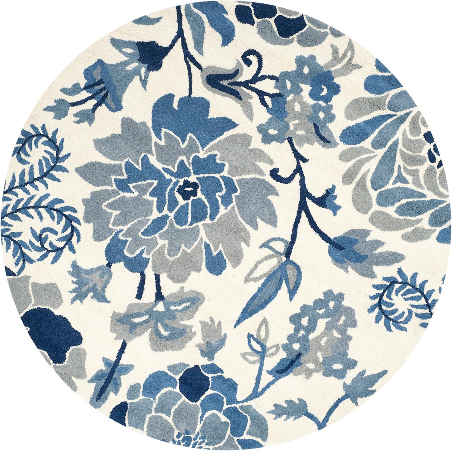 image:imageMartha Stewart x SAFAVIEH Area Rug Collection 5 x 8 Azurite Handmade Wool Ideal for Living Room Bedroom Office Dining Space MSR4732AAzurite