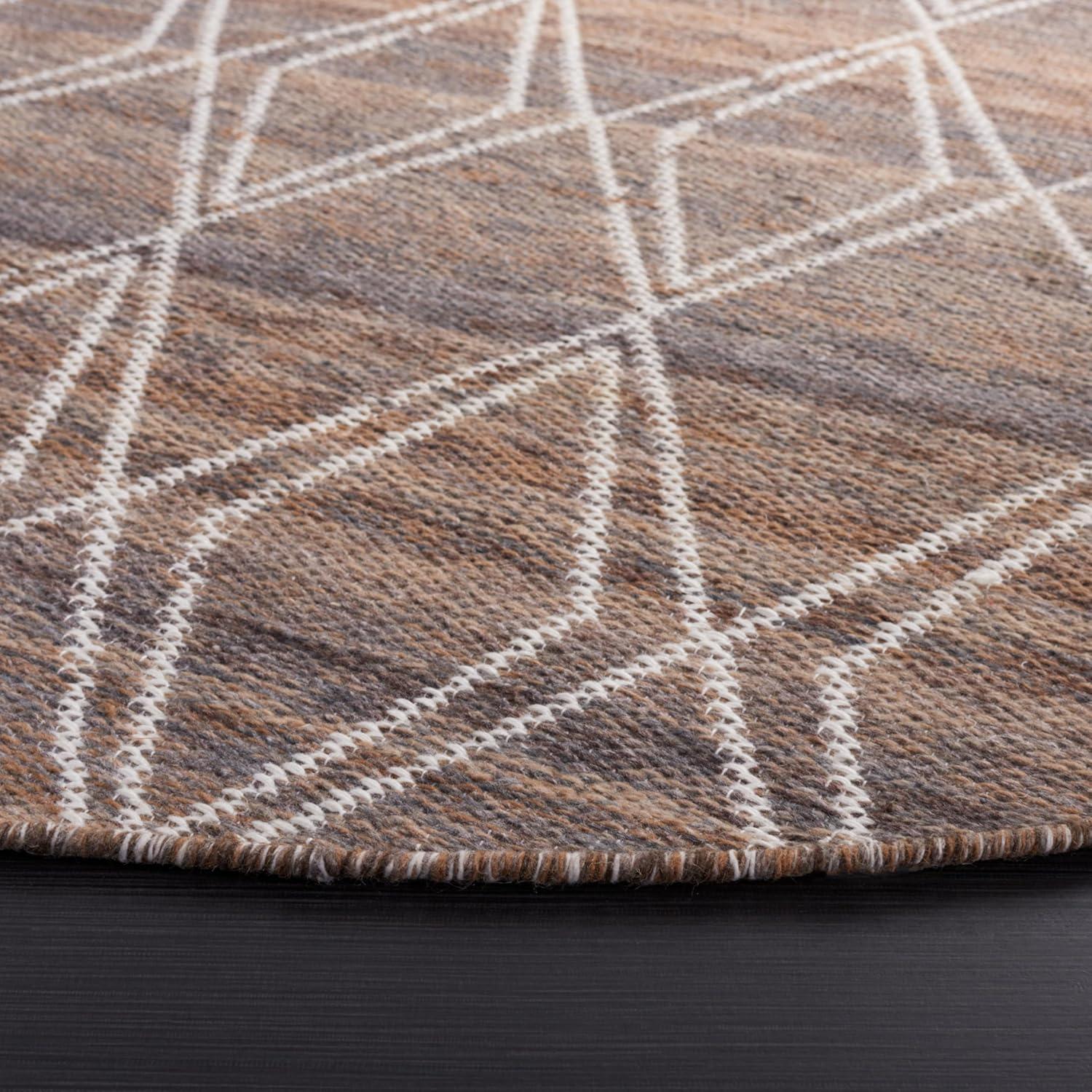image:imageMartha Stewart x SAFAVIEH Area Rug Collection 5 x 8 Blue amp Ivory Handmade Wool Ideal for Living Room Bedroom Office Dining Space MSR4652MBrownGrey