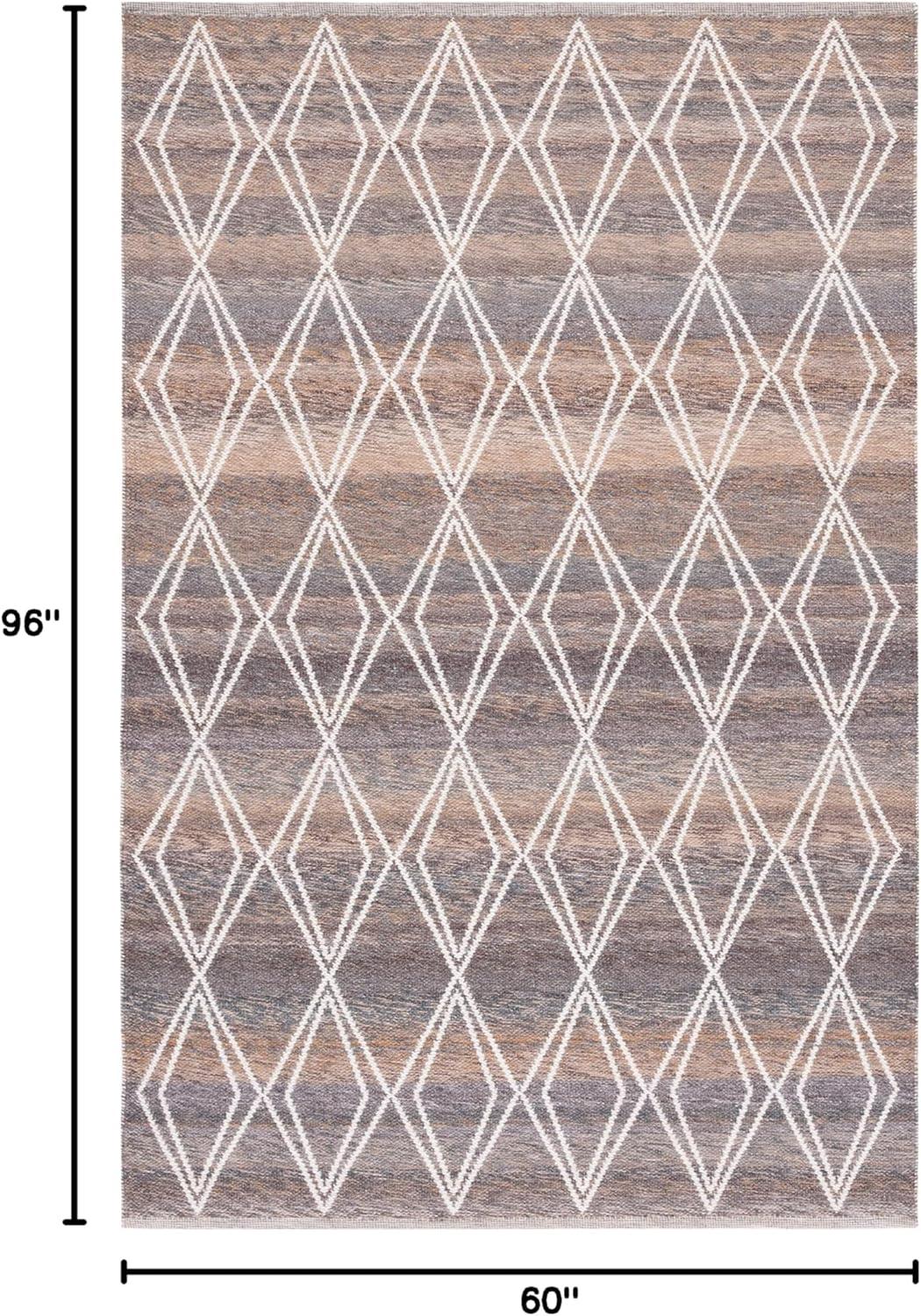 image:imageMartha Stewart x SAFAVIEH Area Rug Collection 5 x 8 Blue amp Ivory Handmade Wool Ideal for Living Room Bedroom Office Dining Space MSR4652MBrownGrey