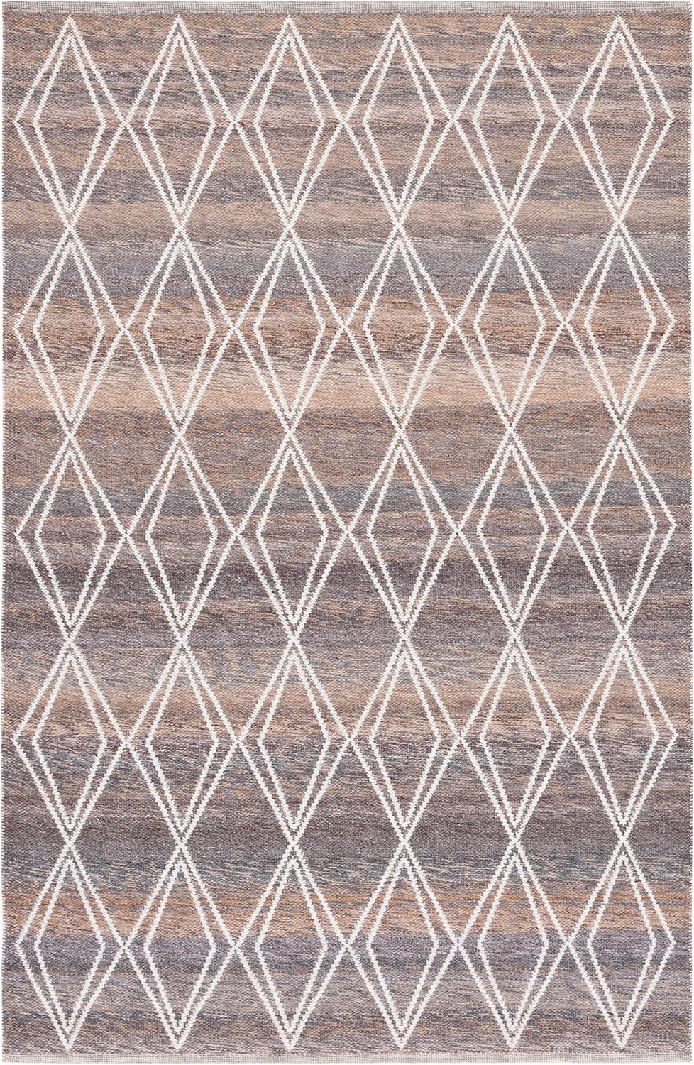 image:imageMartha Stewart x SAFAVIEH Area Rug Collection 5 x 8 Blue amp Ivory Handmade Wool Ideal for Living Room Bedroom Office Dining Space MSR4652MBrownGrey