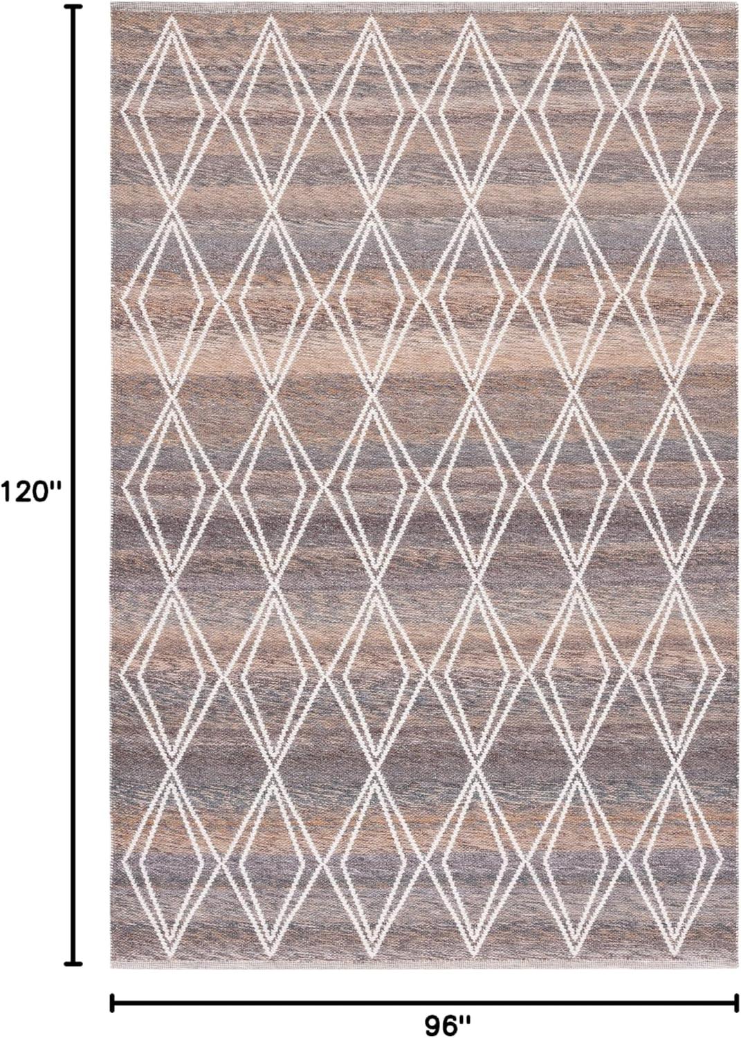 image:imageMartha Stewart x SAFAVIEH Area Rug Collection 5 x 8 Blue amp Ivory Handmade Wool Ideal for Living Room Bedroom Office Dining Space MSR4652MBrownGrey