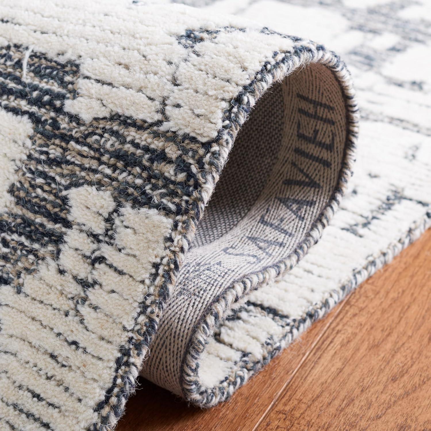 image:imageMartha Stewart x SAFAVIEH Area Rug Collection 5 x 8 Charcoal amp Ivory Handmade Wool Ideal for Living Room Bedroom Office Dining Space MSR4533HCharcoalIvory