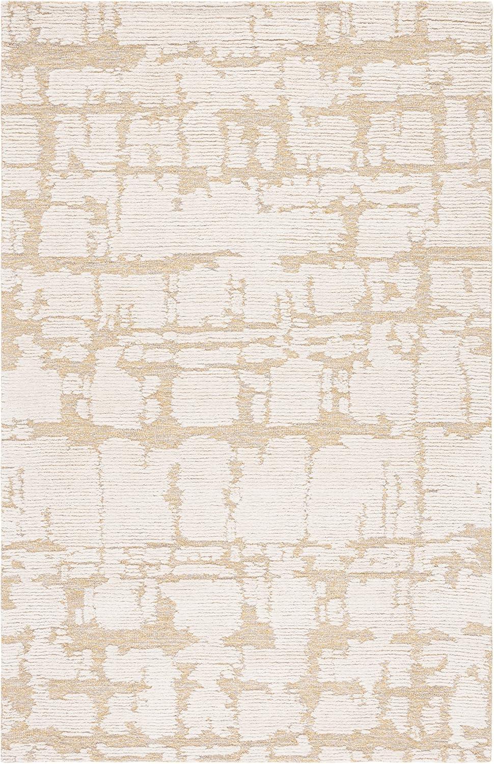 image:imageMartha Stewart x SAFAVIEH Area Rug Collection 5 x 8 Charcoal amp Ivory Handmade Wool Ideal for Living Room Bedroom Office Dining Space MSR4533HGoldIvory