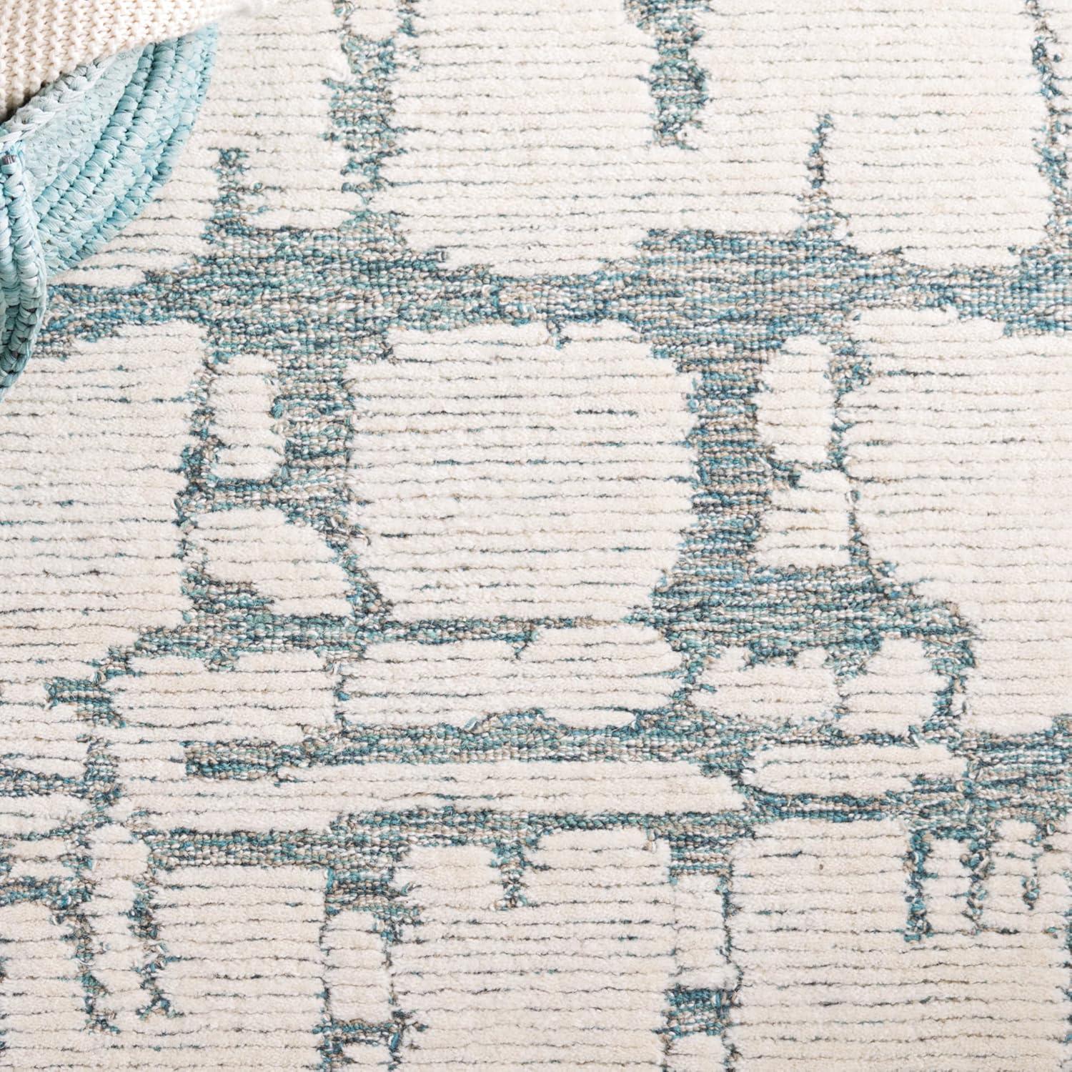 image:imageMartha Stewart x SAFAVIEH Area Rug Collection 5 x 8 Charcoal amp Ivory Handmade Wool Ideal for Living Room Bedroom Office Dining Space MSR4533HTealIvory