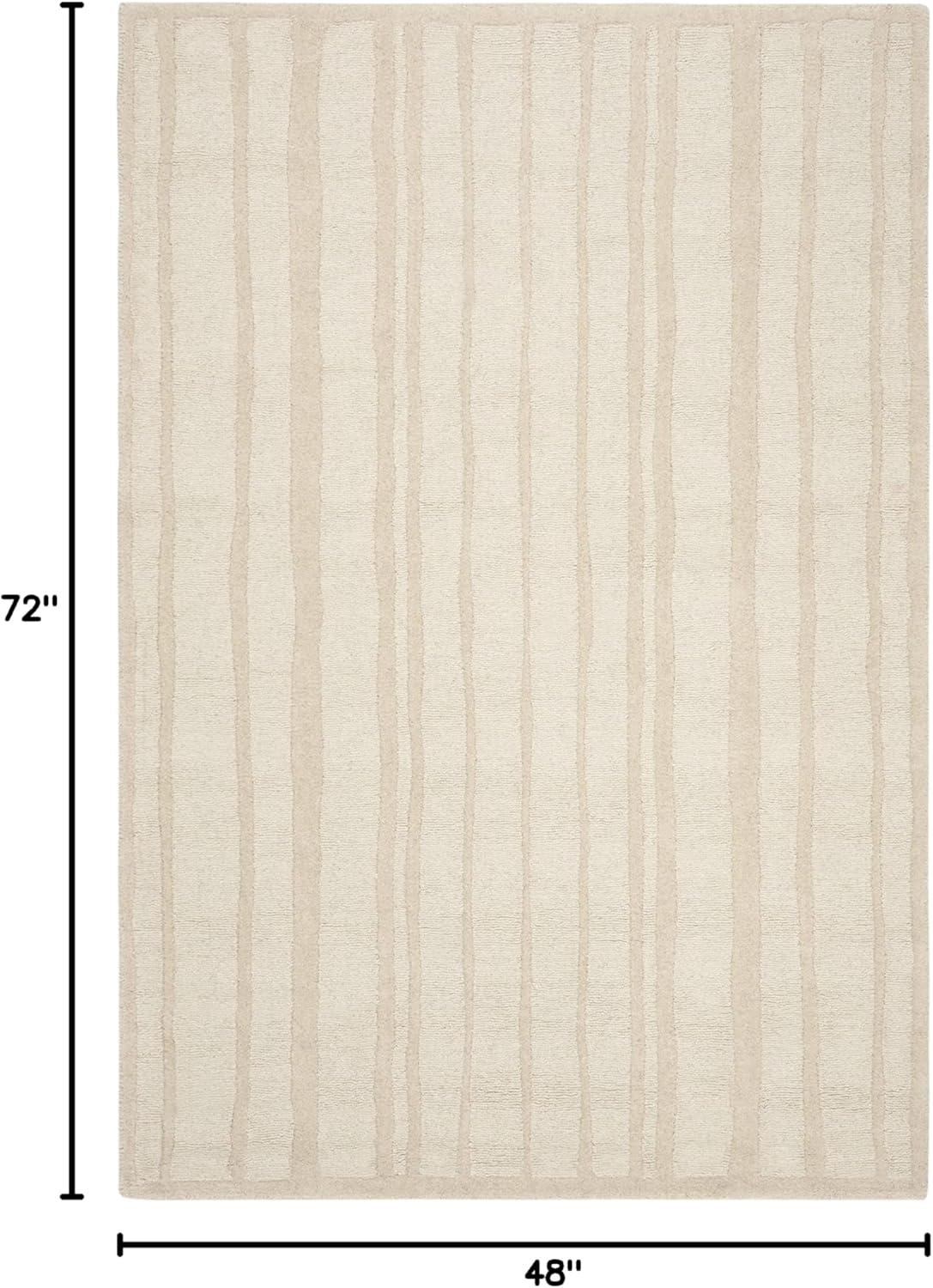 image:imageMartha Stewart x SAFAVIEH Area Rug Collection 5 x 8 Fossil Handmade Wool Ideal for Living Room Bedroom Office Dining Space MSR4619BFossil