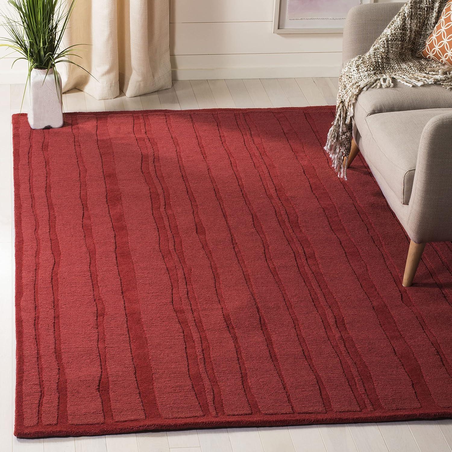 image:imageMartha Stewart x SAFAVIEH Area Rug Collection 5 x 8 Fossil Handmade Wool Ideal for Living Room Bedroom Office Dining Space MSR4619BVermillion